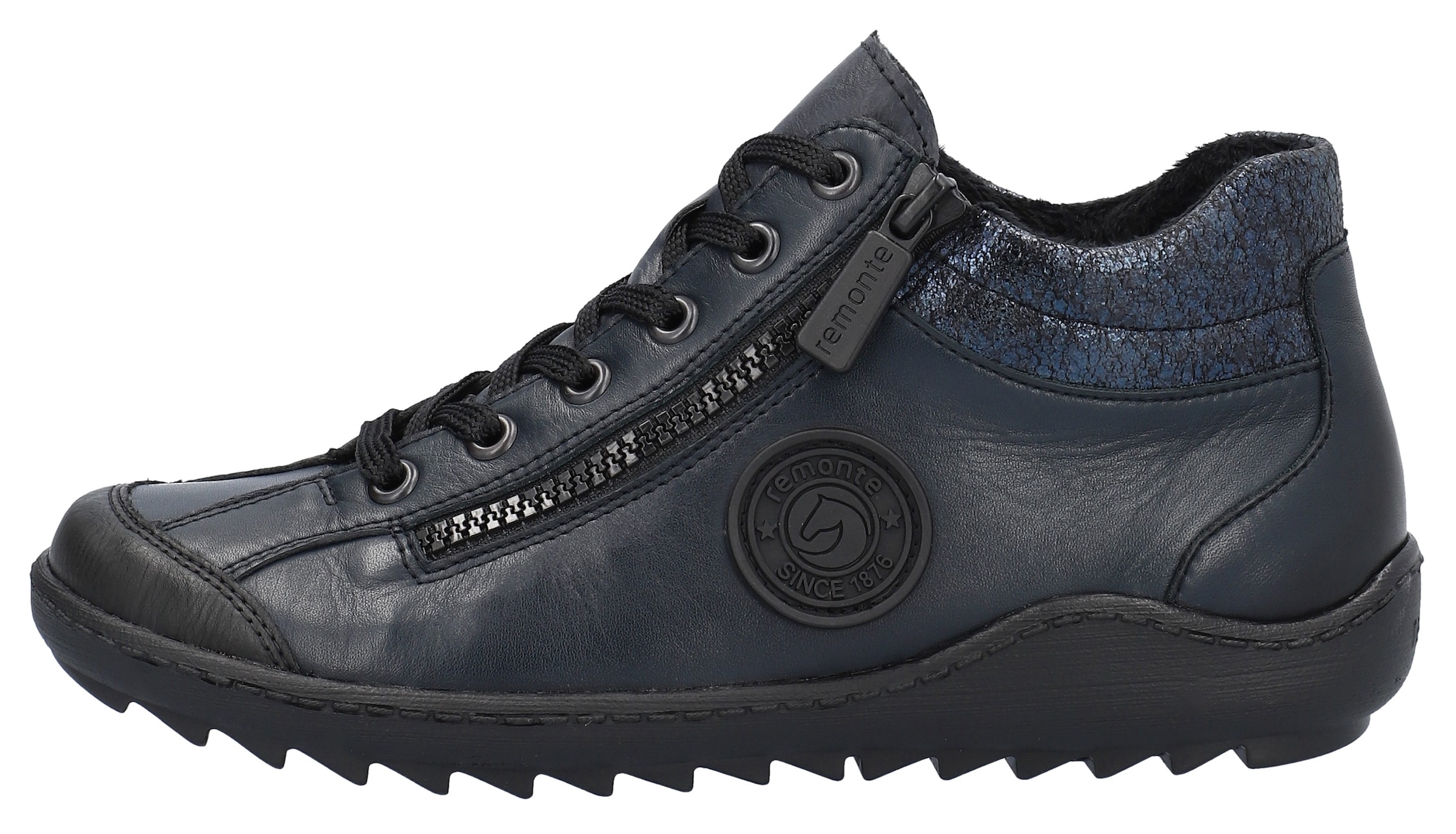 Remonte Schnürboots, Flats, Komfortschuh, Boots mit seitlichem Reissverschluss