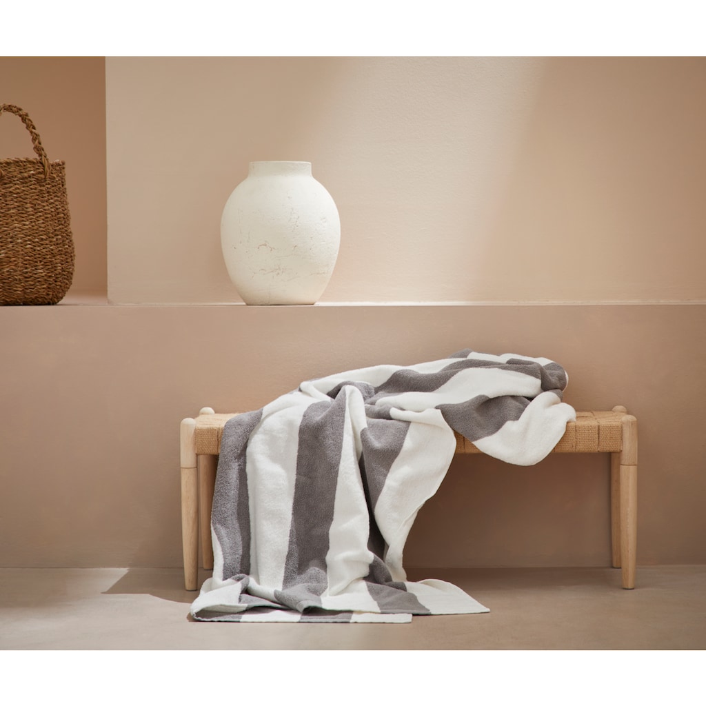 LeGer Home by Lena Gercke Strandtuch »Lija, Strandhandtuch 100x180cm«, (1 St.), Handtuch mit modernen Streifen aus 100% Baumwolle