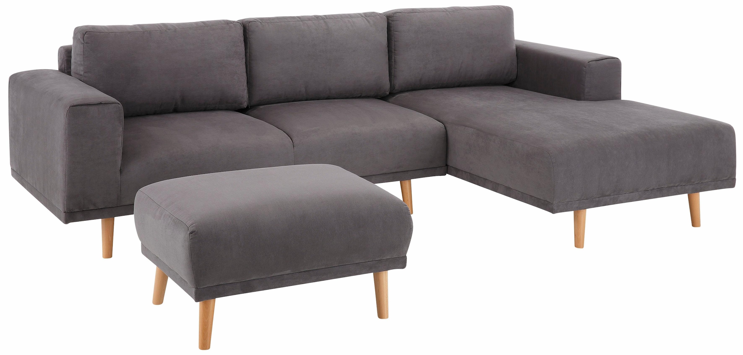 Home affaire Ecksofa »Lasse L-Form«, im scandinavischen Stil mit Holzfüssen