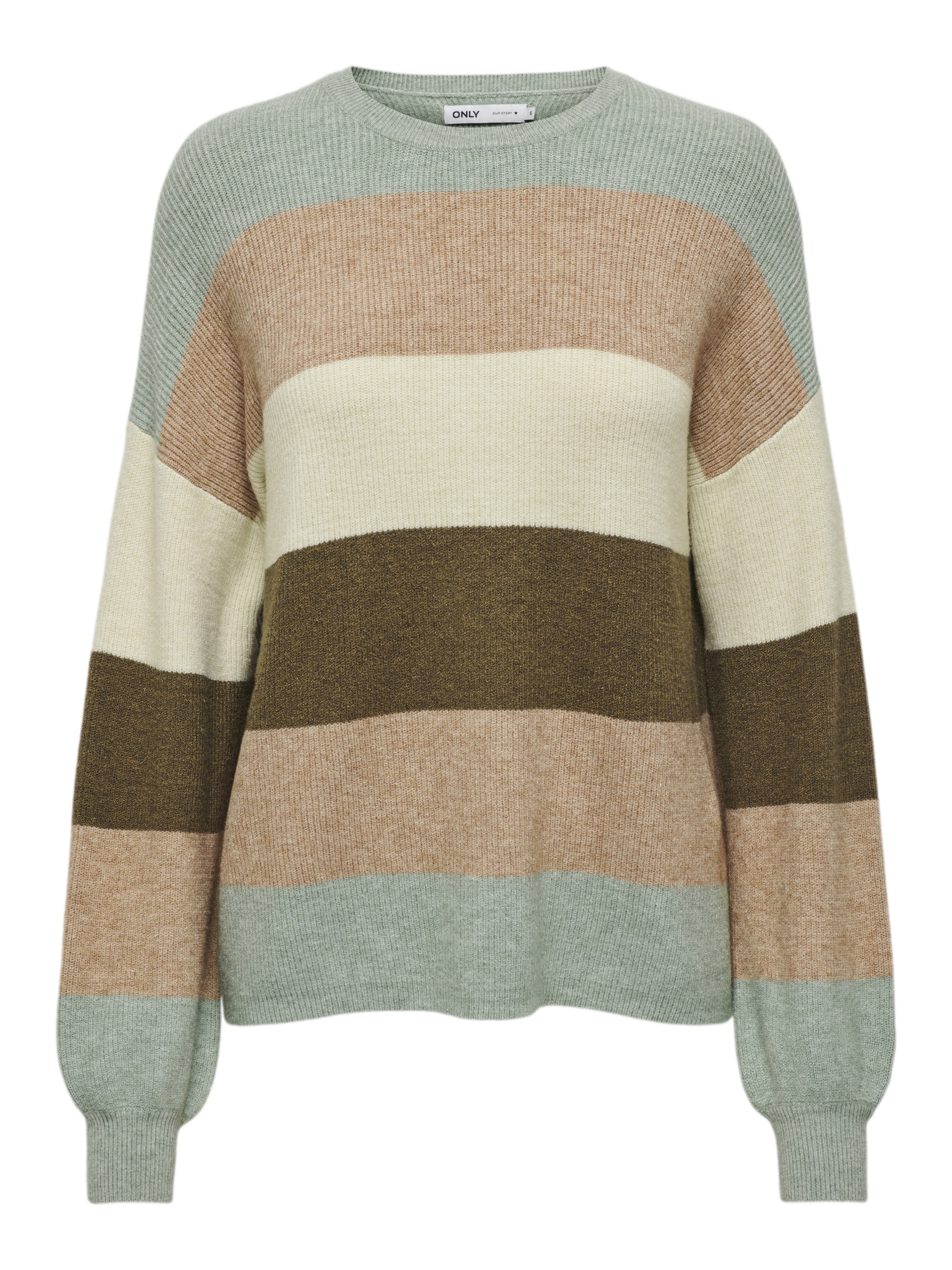 ONLY Strickpullover »ONLATIA L/S STRIPE PULLOVER KNT NOOS«, mit dem auffälligen Streifenmuster
