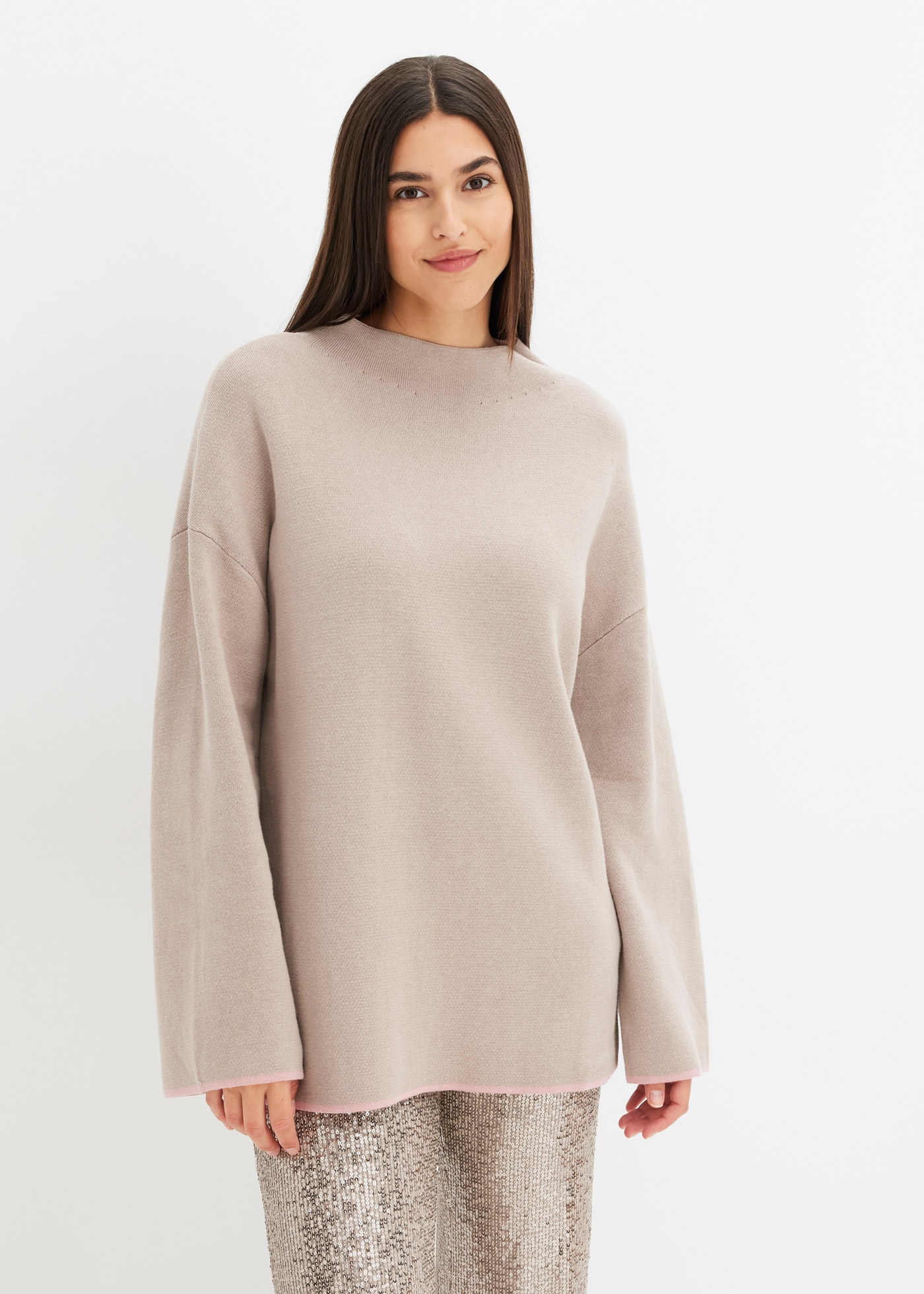 bonprix Strickpullover »Wende-Pullover aus Feinstrick« Wende-Pullover aus Feinstrick