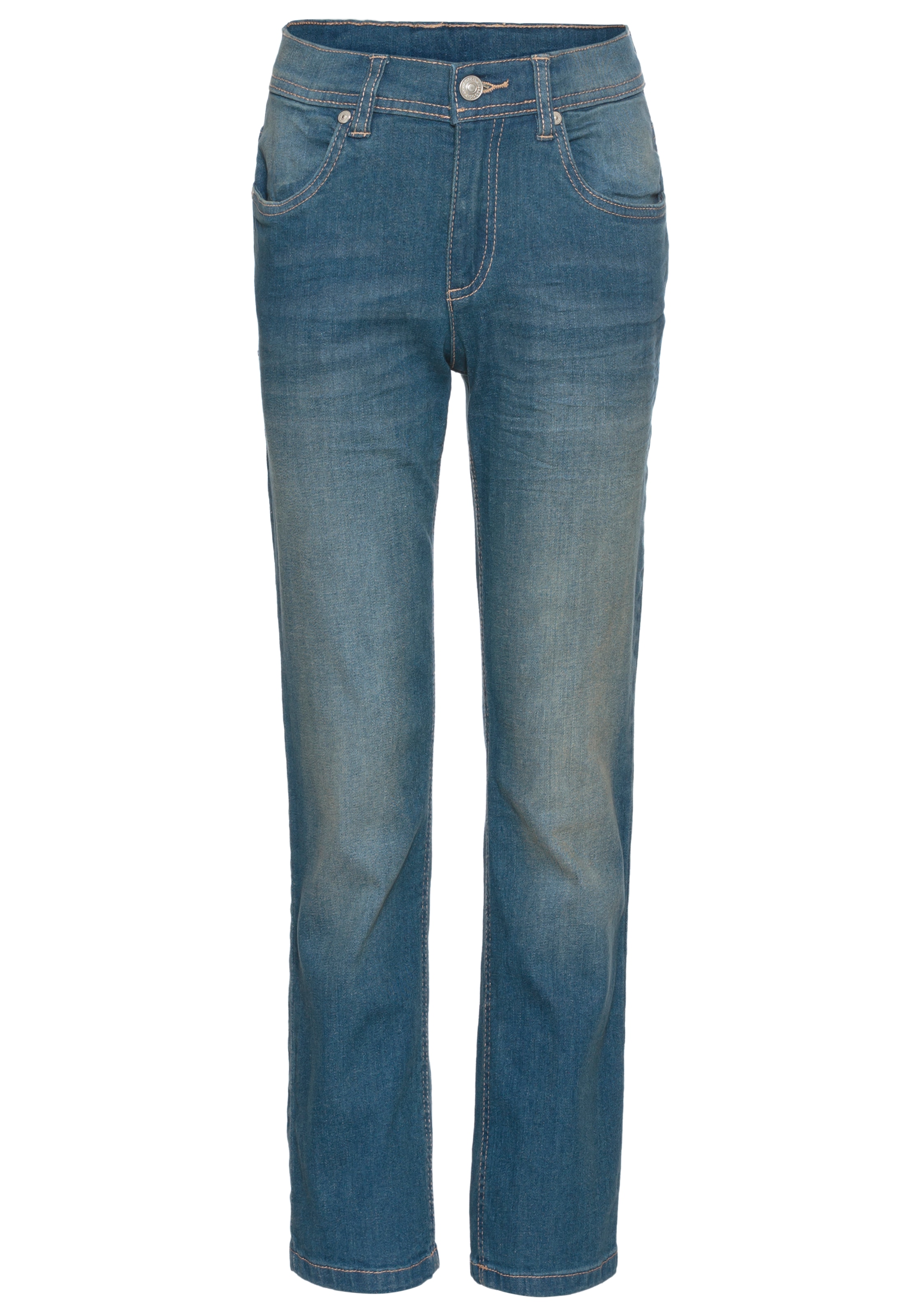 KangaROOS Stretch-Jeans », regular fit mit geradem Beinverlauf«, mit Logo-Stickerei hinten