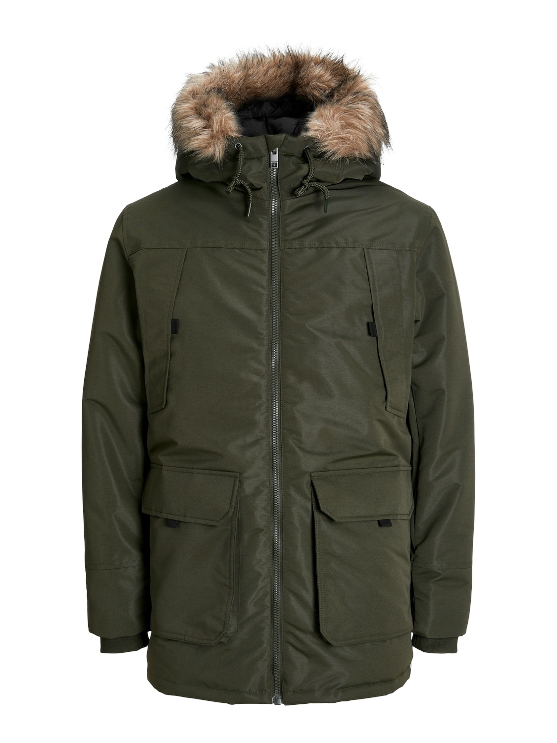 Jack & Jones Parka »JJECONSTRUCT FAUX FUR PARKA SN«, mit Kapuze