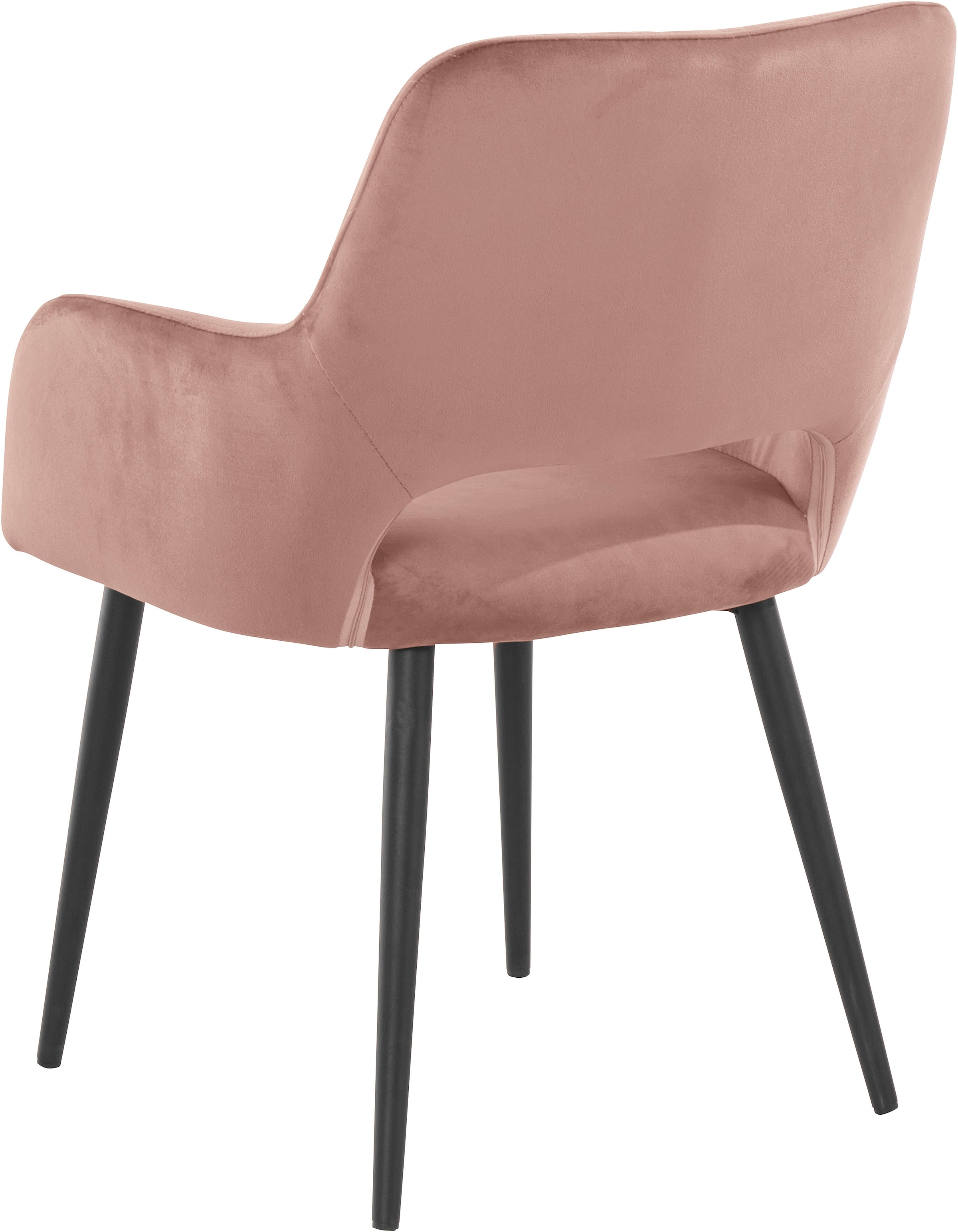 Leonique Esszimmerstuhl »Franca«, (Set), 2 St., Veloursstoff, Sitz in Samtvelours, Rückenlehne mit Rautensteppung, Sitzhöhe 48 cm