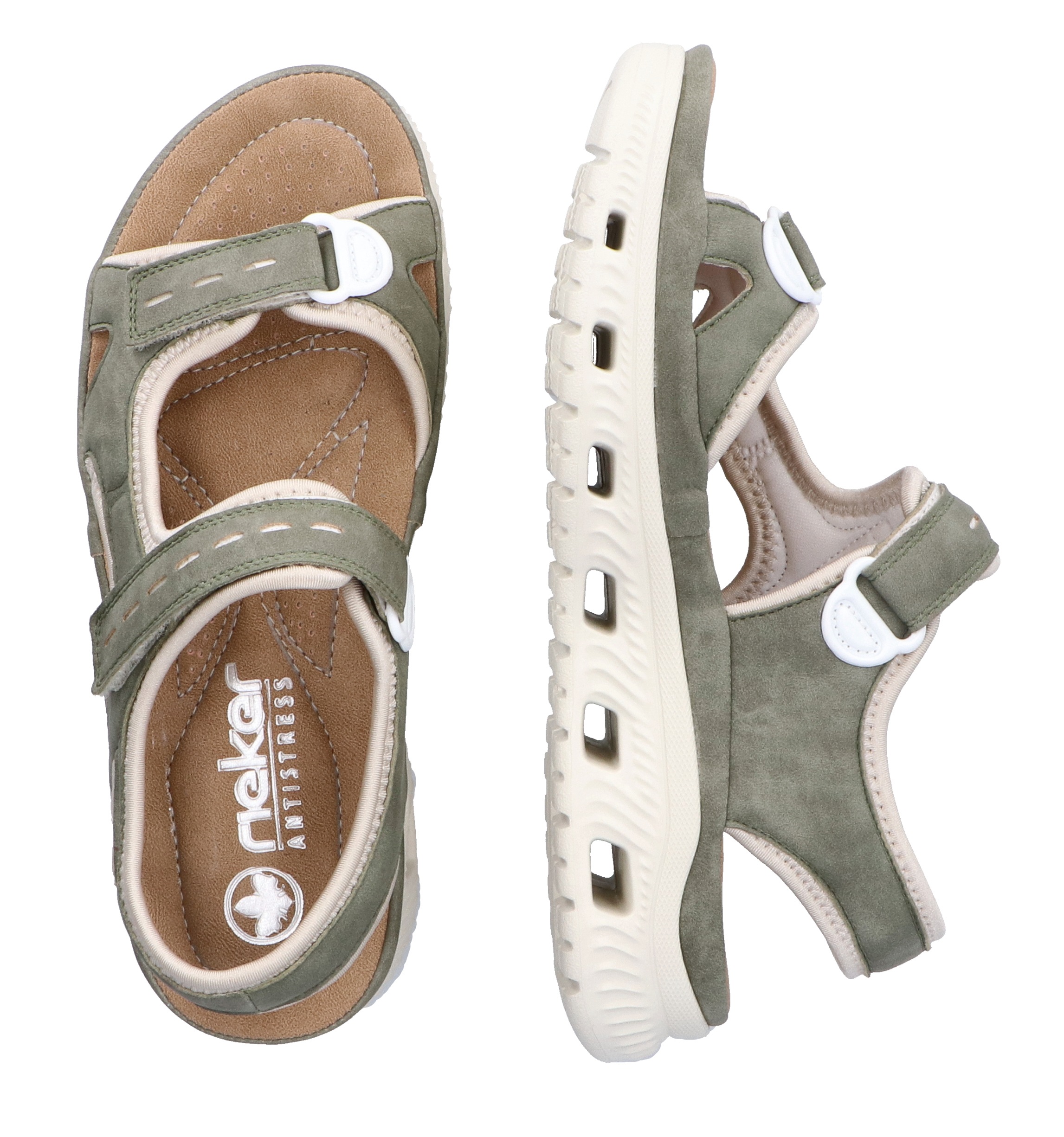 Rieker Sandale »Outdoorsandale«, Sommerschuh, Sandalette, Plateauabsatz, mit Klettverschlüssen