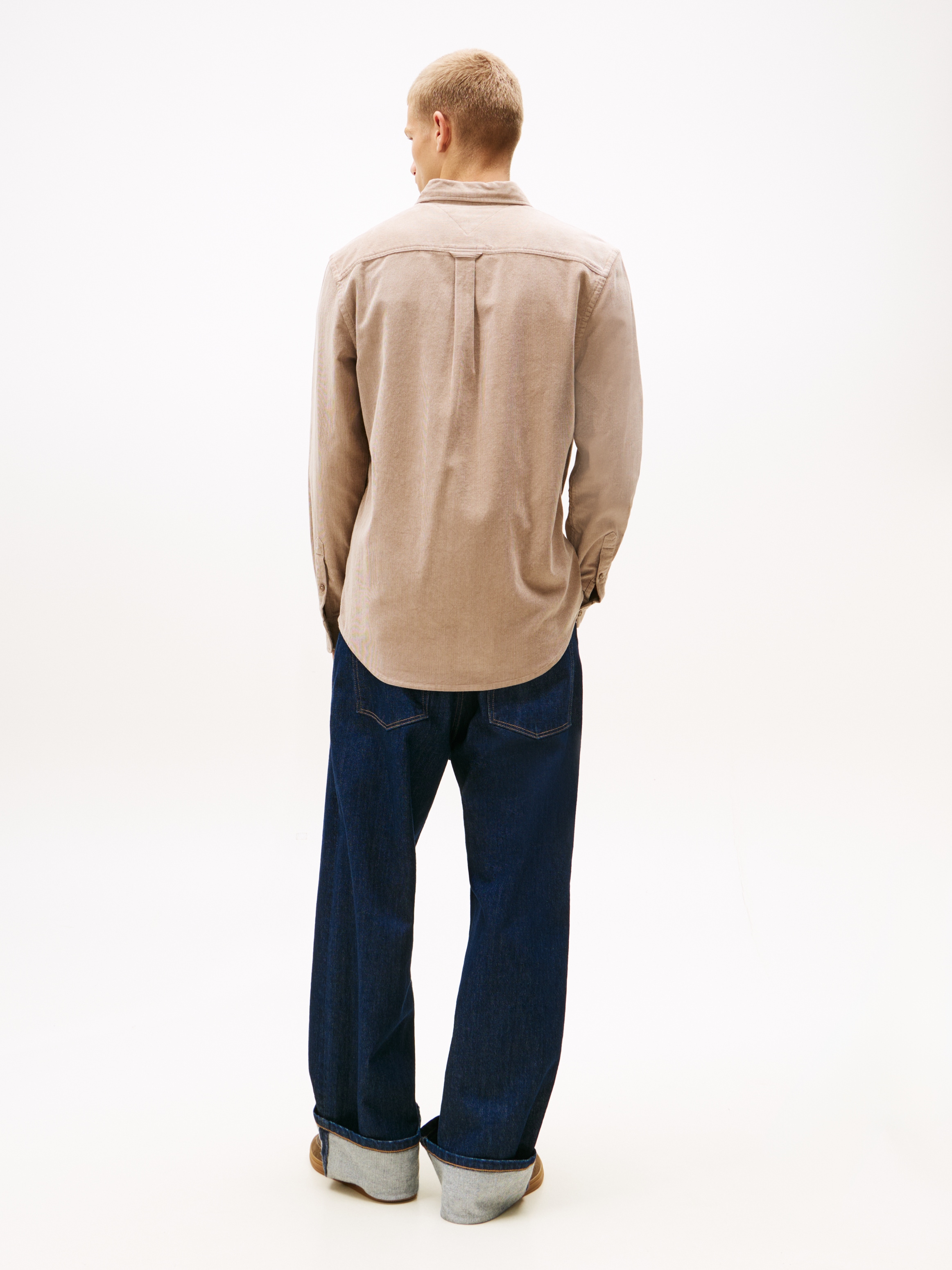 Tommy Jeans Langarmhemd »TJM BABY CORD SHIRT EXT«, Cordhemd Regular Fit, Button-down-Kragen
