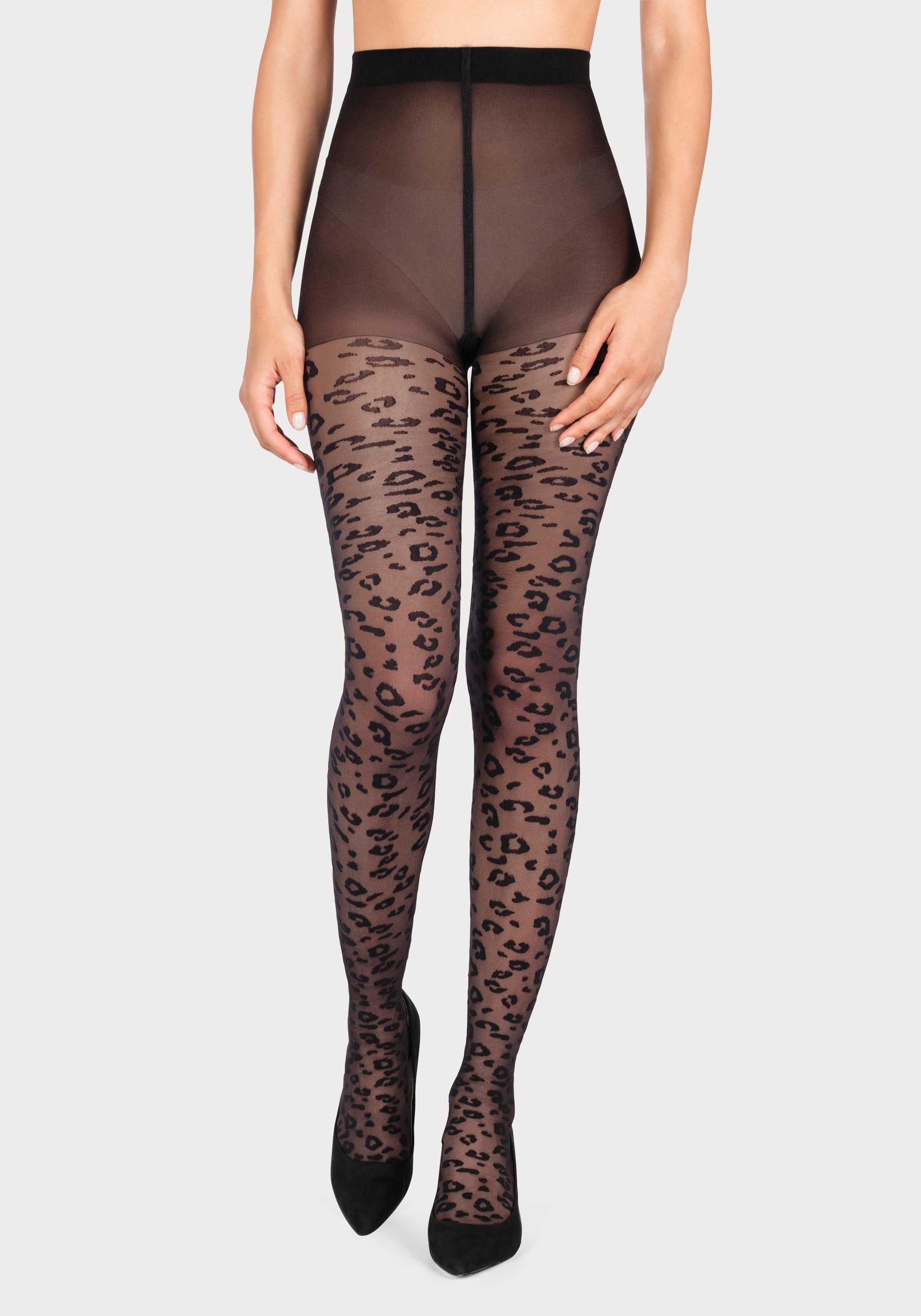 petite fleur goldfarben Feinstrumpfhose, mit animal Muster