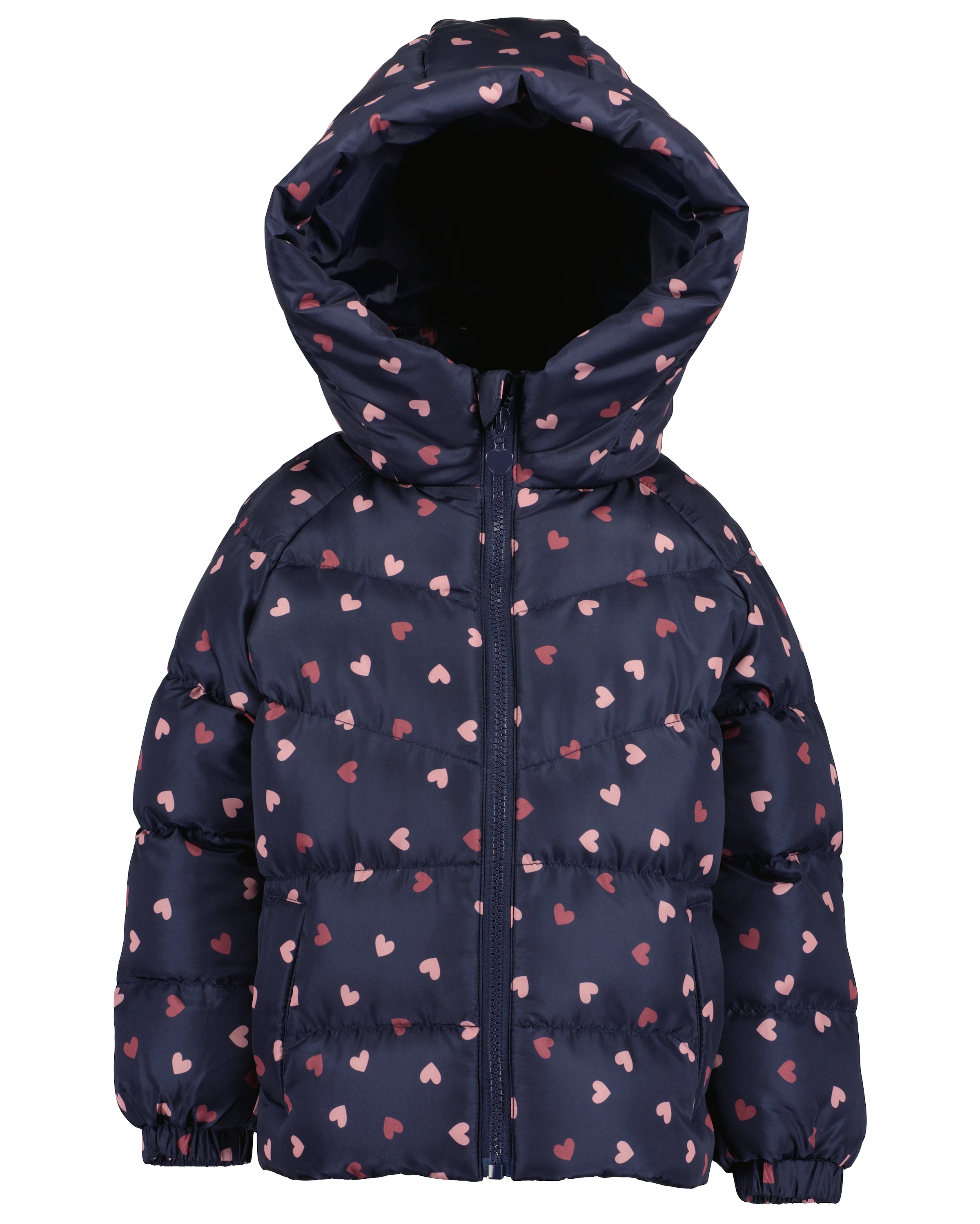 Blue Seven Steppjacke, mit Kapuze, im süssen Herzen-Alloverprint