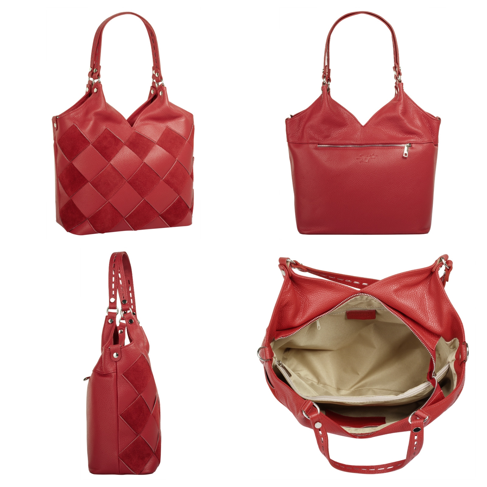 Samantha Look Shopper, echt Leder, Made in Italy
