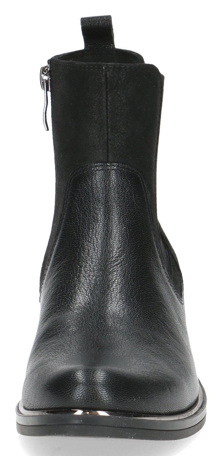 Caprice Chelseaboots, Blockabsatz, Boots, Stiefelette mit praktischem Reissverschluss