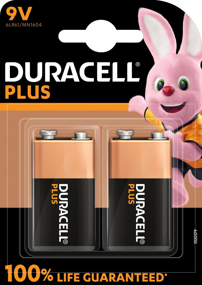 ➥ Duracell Batterie »2er Pack Plus«, 6LR61, (Packung, 2 St.) gleich  bestellen | Jelmoli-Versand