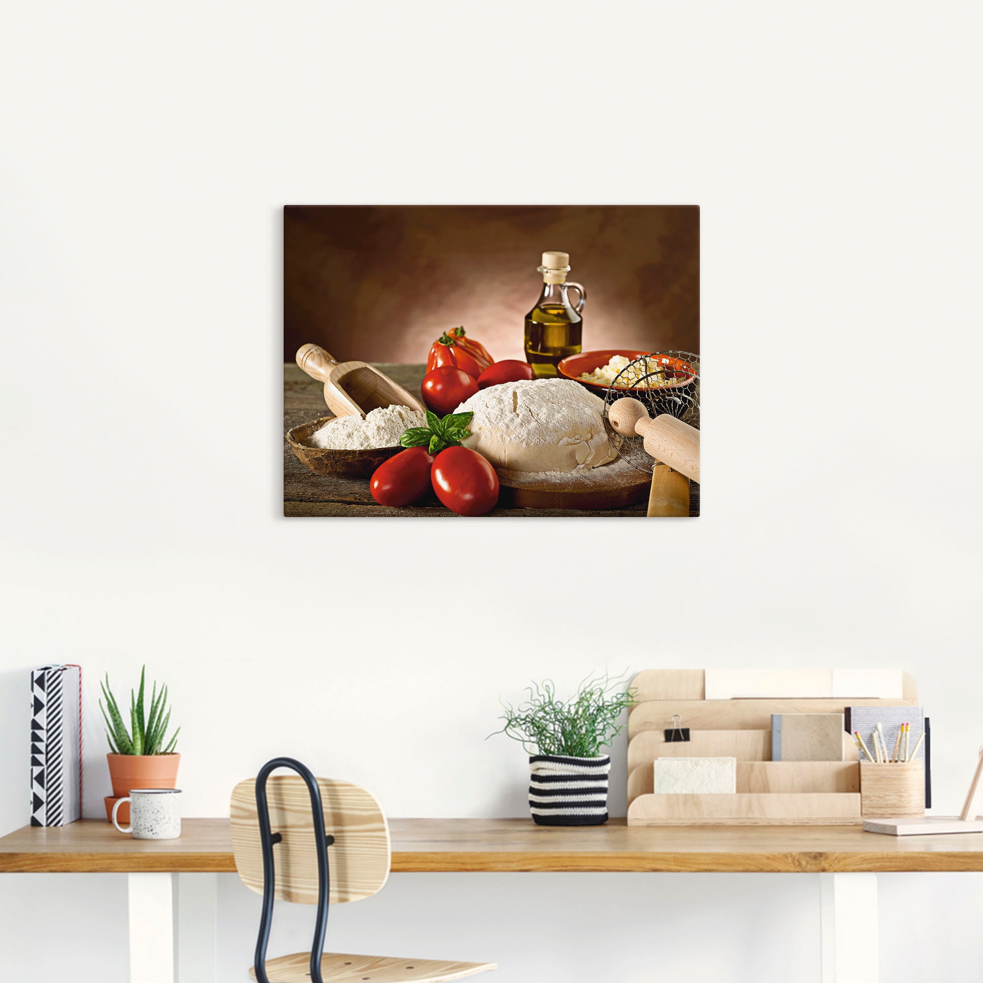 Artland Wandbild »Teig für Pizza«, Lebensmittel, (1 St.), als Alubild, Outdoorbild, Leinwandbild, Poster in verschied. Grössen