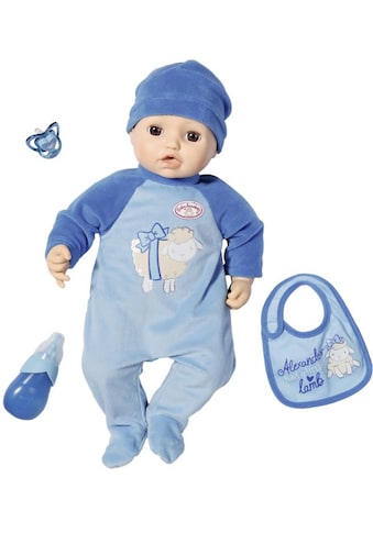 Baby Annabell Babypuppe »Alexander, 43 cm«, interaktiv mit Schlafaugen kaufen