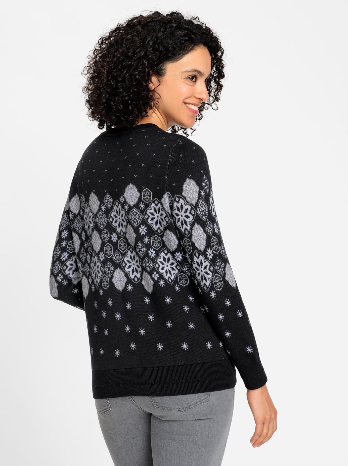 Inspirationen Rundhalspullover »Jacquard-Pullover«