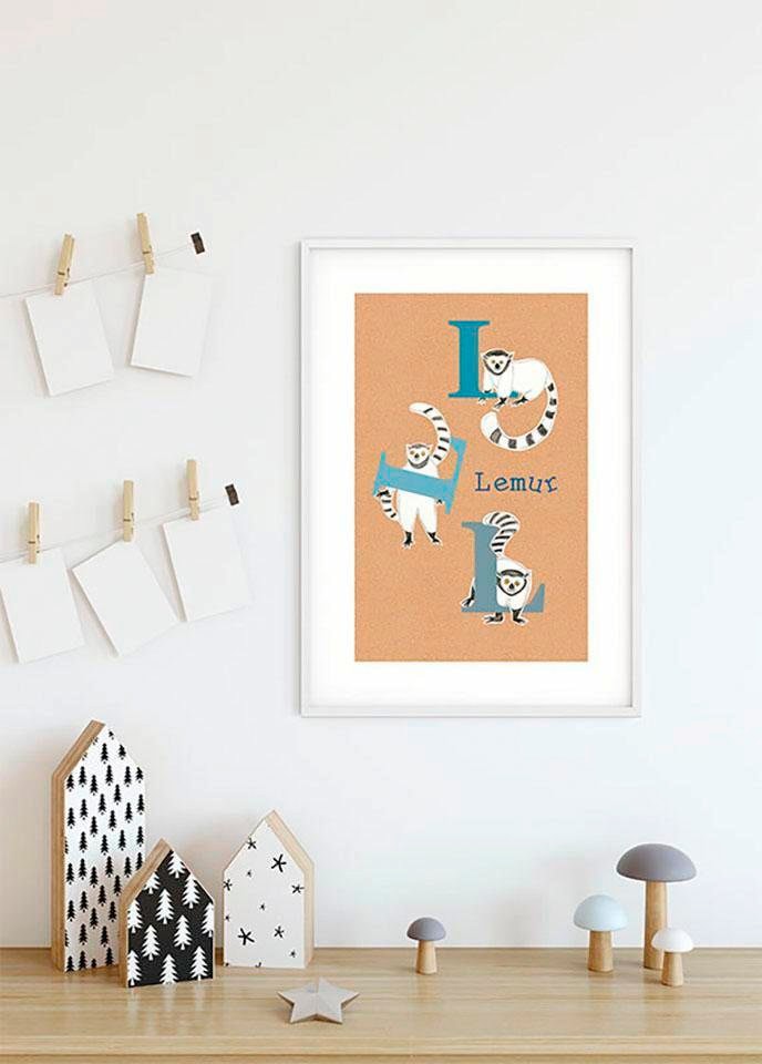 ❤ Komar Poster »ABC Animal 1 (Packung, Kinderzimmer, Buchstaben, L«, Jelmoli-Online Wohnzimmer St.), im Shop Schlafzimmer, bestellen