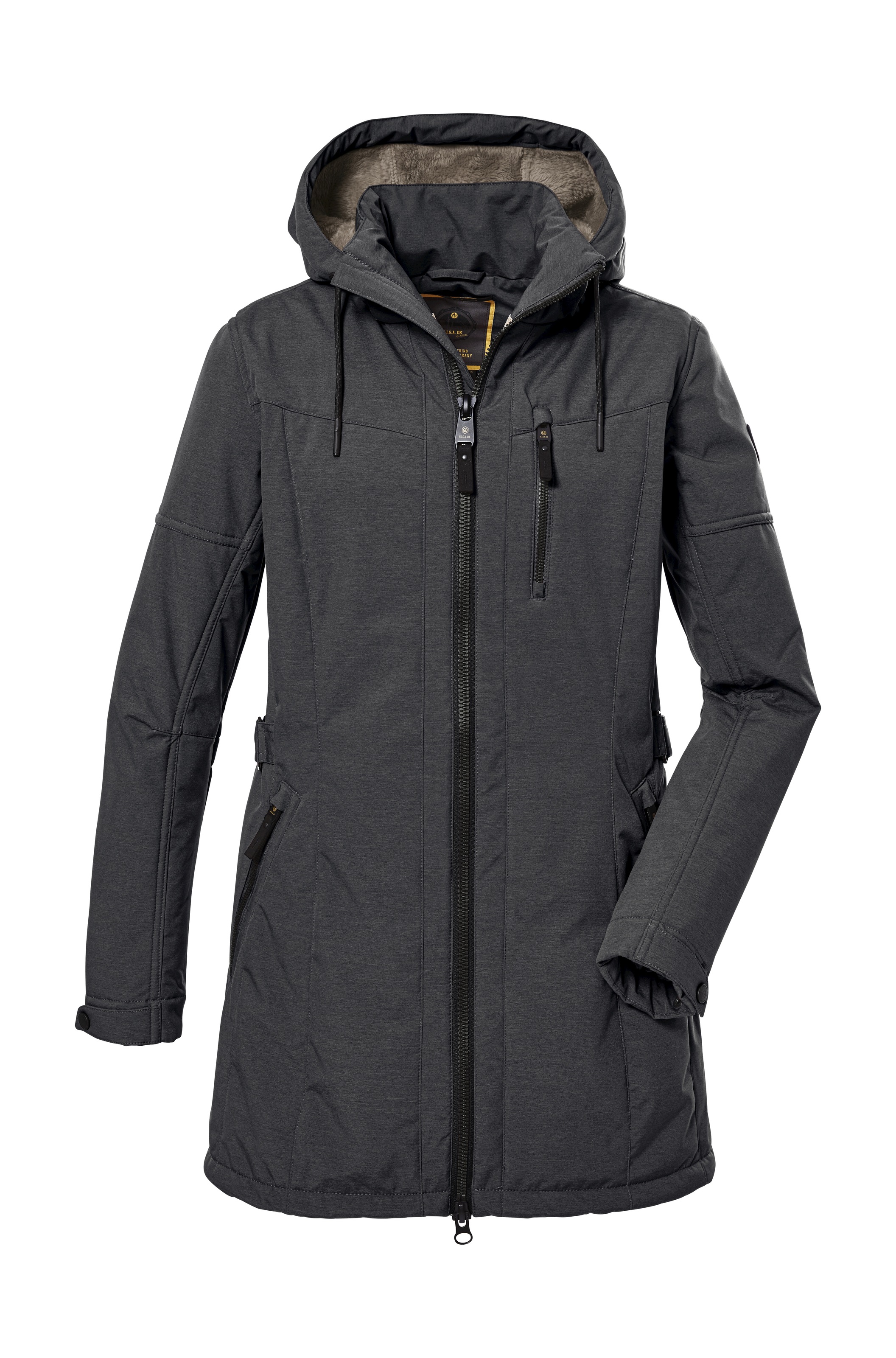 G.I.G.A. DX by killtec Softshellparka »GW 46 WMN SFTSHLL PRK« Softshell Parka mit Teddyfell, abzippbare Kapuze, 8.000 mm Wassersäule