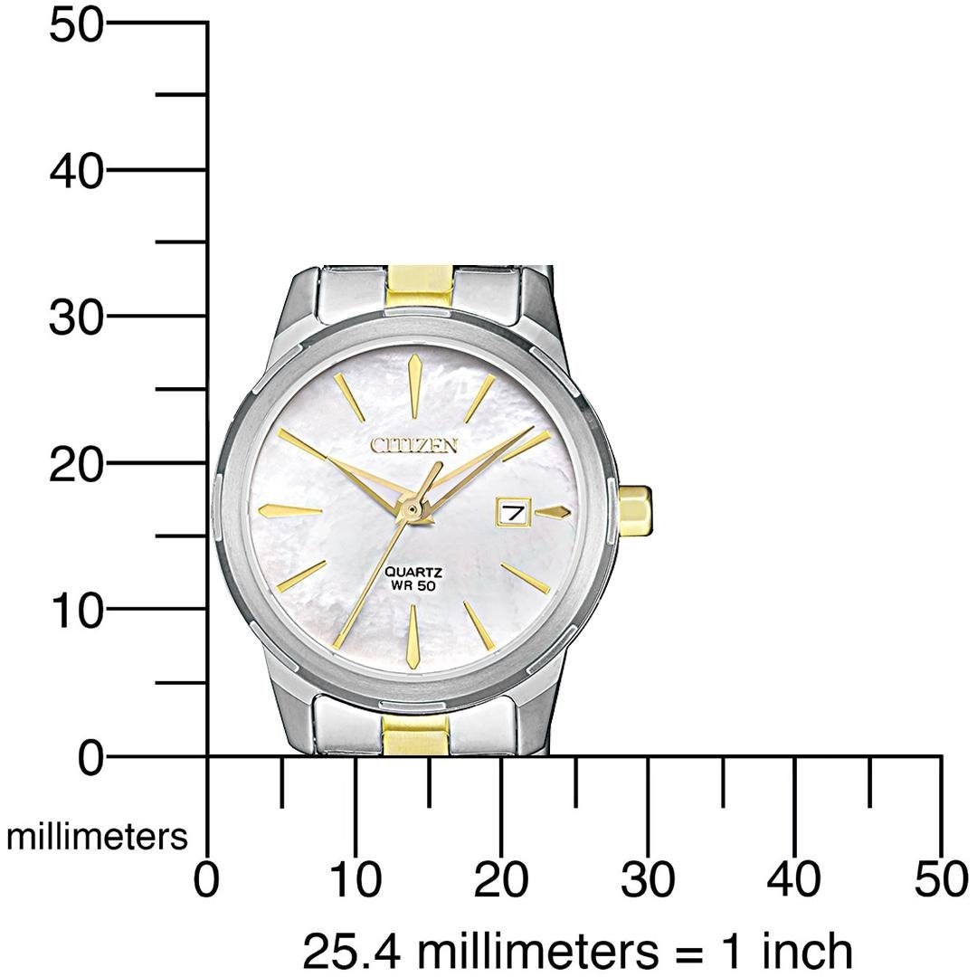 Citizen Quarzuhr, Armbanduhr, Damenuhr, Edelstahlarmband, Datum