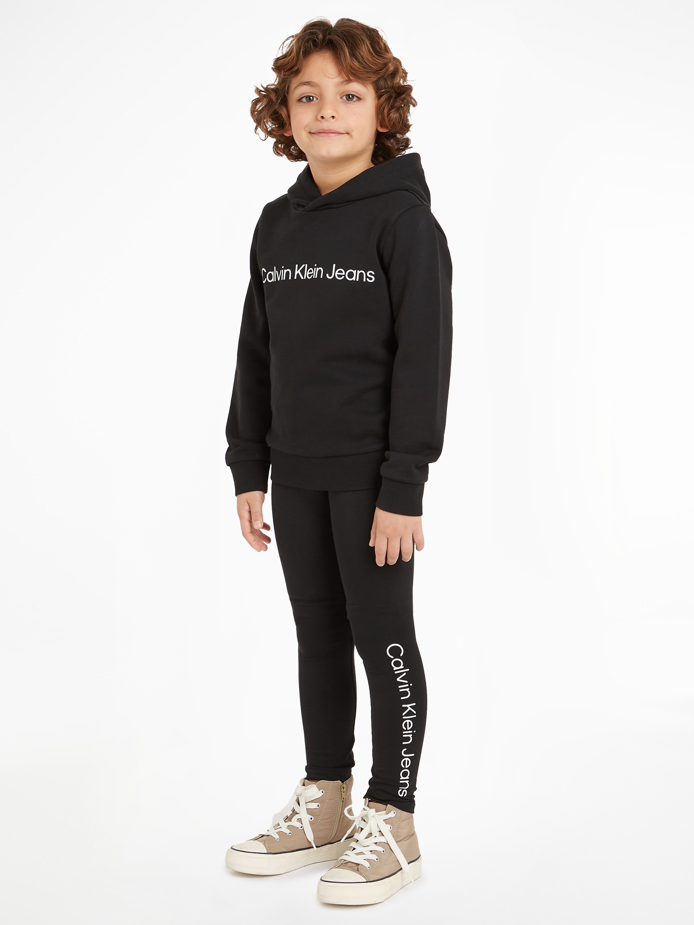 Calvin Klein Jeans Langarmshirt & Leggings »INST.LOGO RLX.HOODIE LEGGING SET« für Kinder bis 16 Jahre