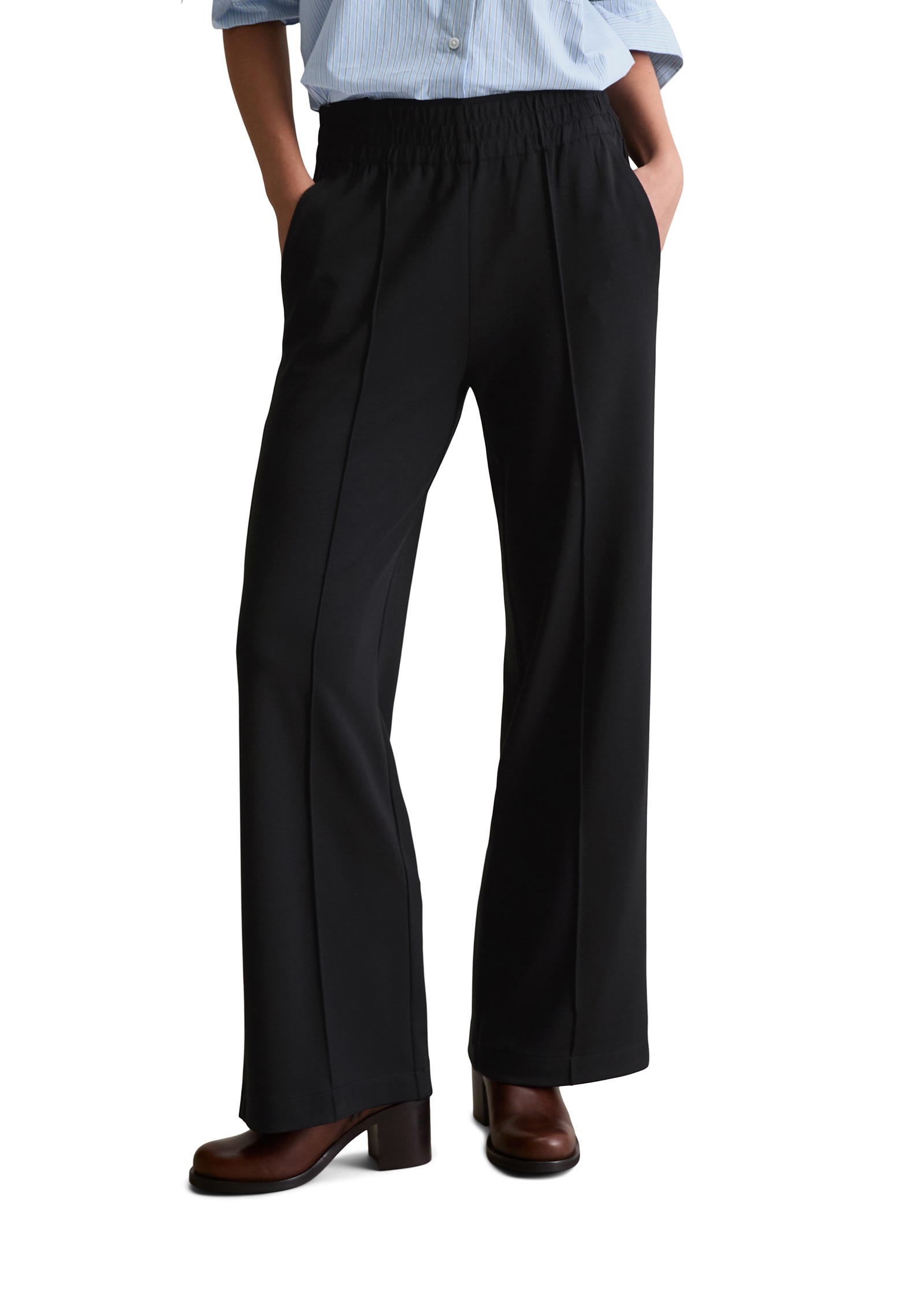 Marc O'Polo DENIM Jerseyhose regular fit aus fliessendem Modal-Mix, elastischer Bund