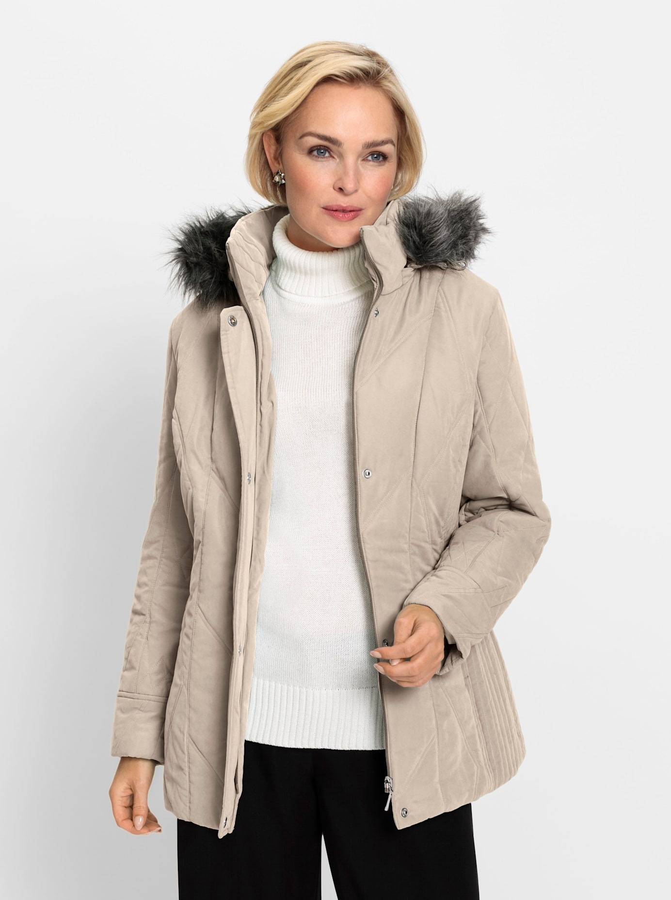 Classic Steppjacke mit Kapuze