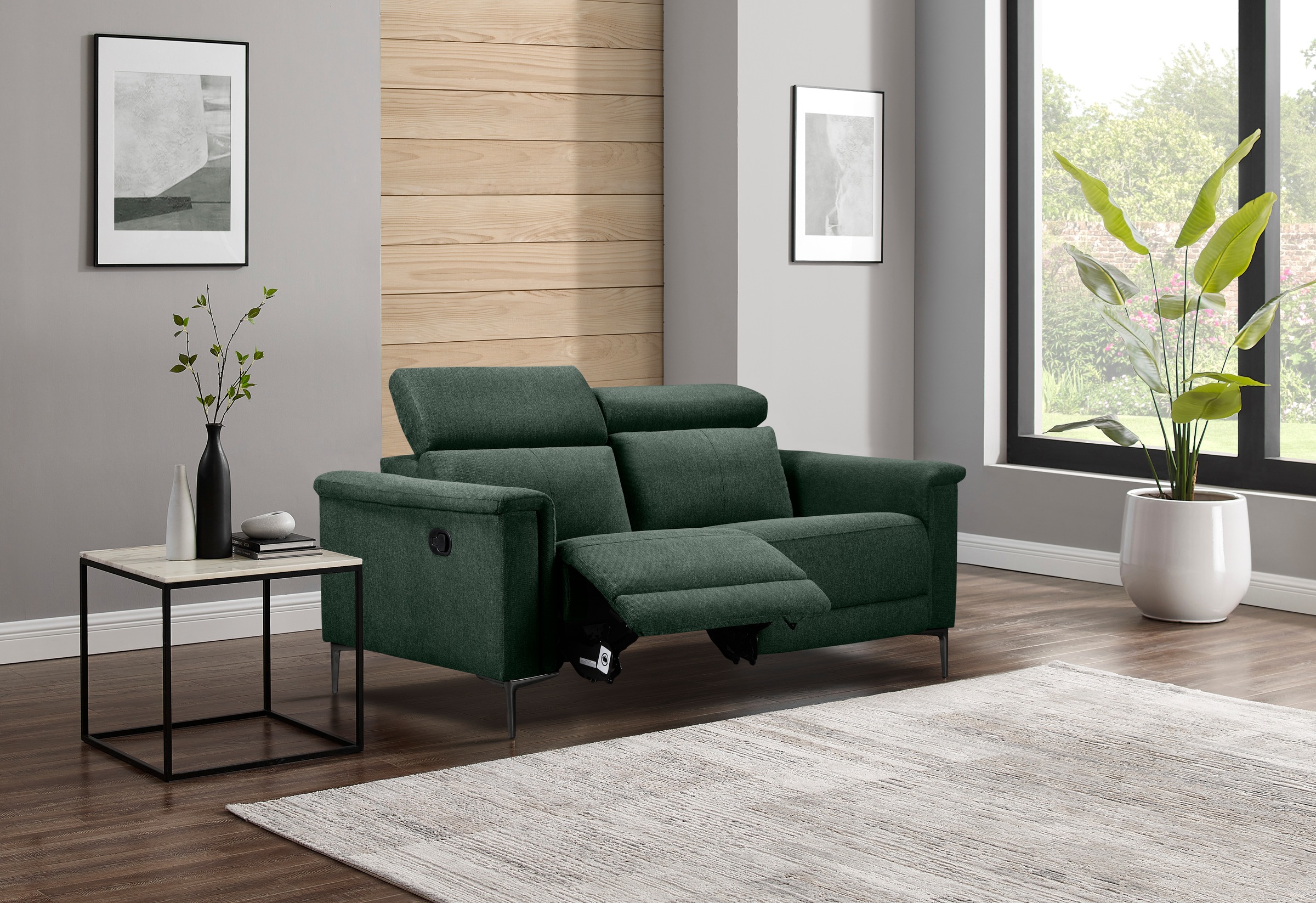 Places of Style 2-Sitzer »Lund«, manueller od. elektrischer Relaxfunktion und USB-A