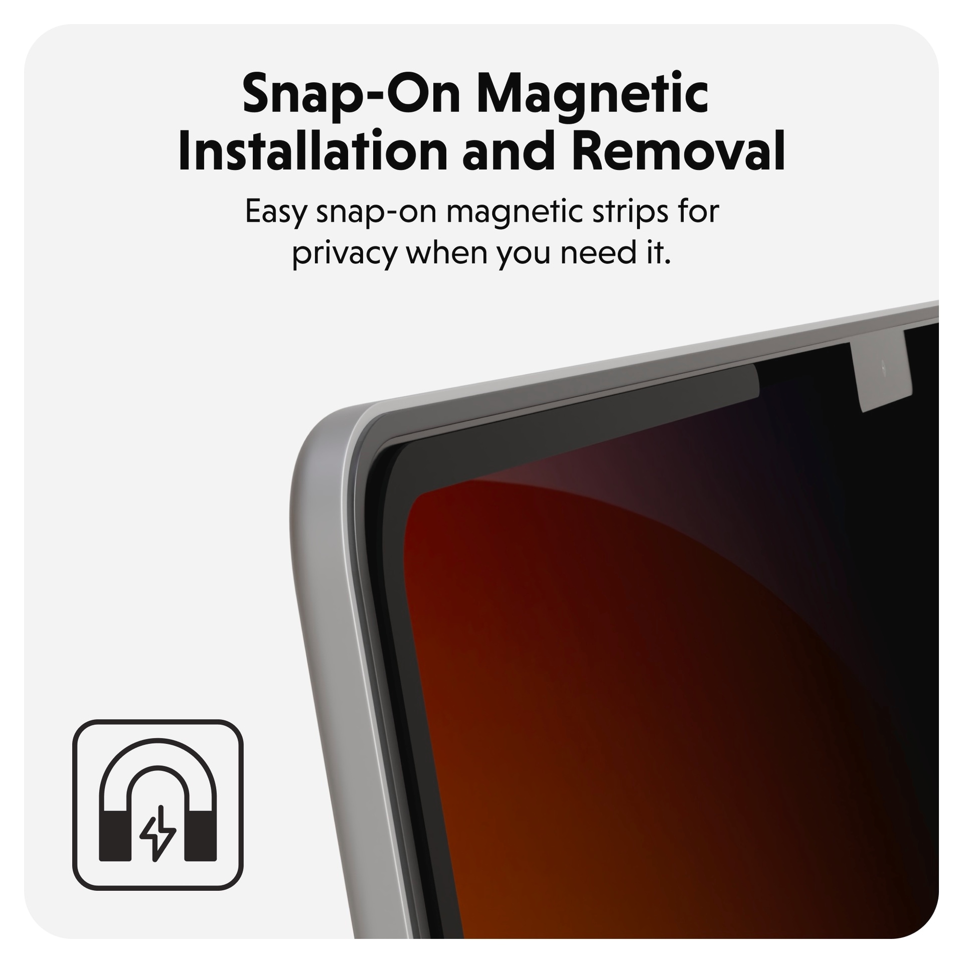Targus Displayschutzglas »Magnetic Privacy Screen«, für Apple MacBook Air 15, Blickschutzfolie, Schutzfolie, Bildschirmschutz, kratz- & stossfest
