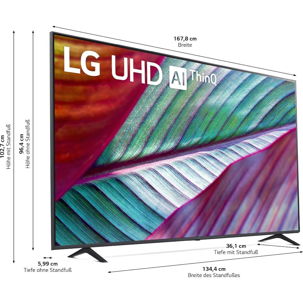 LG LCD-LED Fernseher »75UR78006LK«, 189 cm/75 Zoll, 4K Ultra HD, Smart-TV