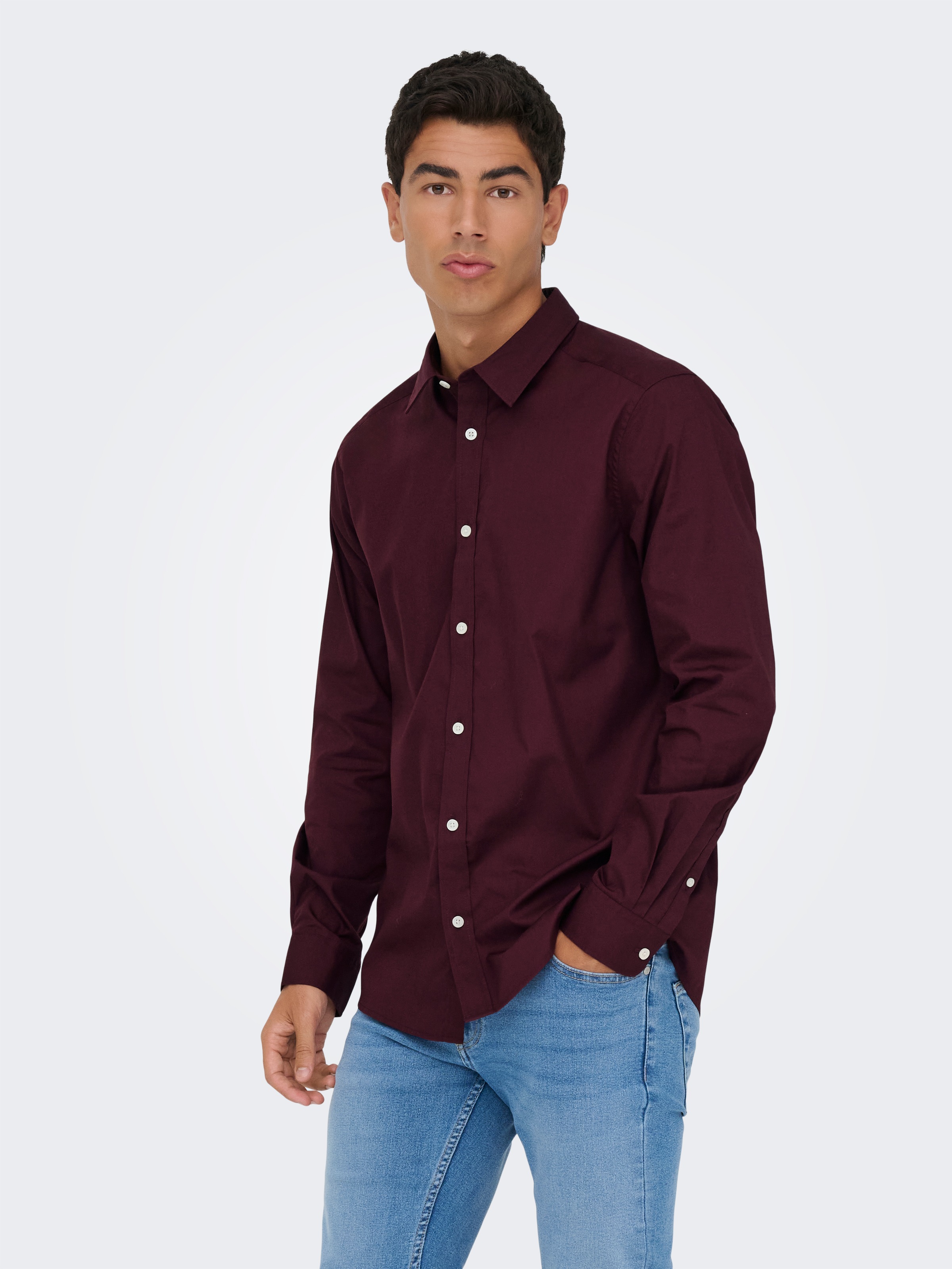 ONLY & SONS Langarmhemd »ONSFLORIAN LIFE LS POPLIN SHIRT OTL«