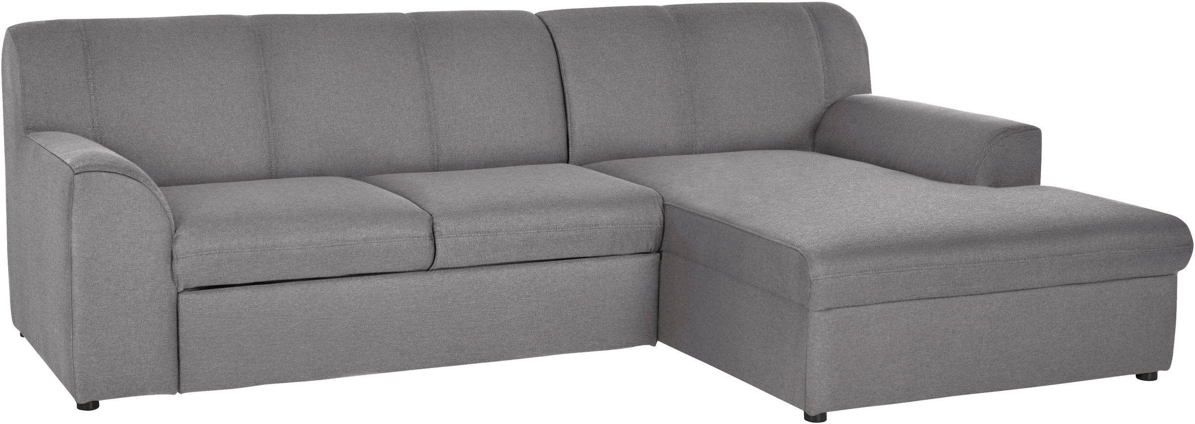 DOMO collection Ecksofa »Topper, elegant und zeitlos, kompaktes Stellmass 245/155cm, L-Form«, mit Recamiere, wahlweise mit Schlaffunktion