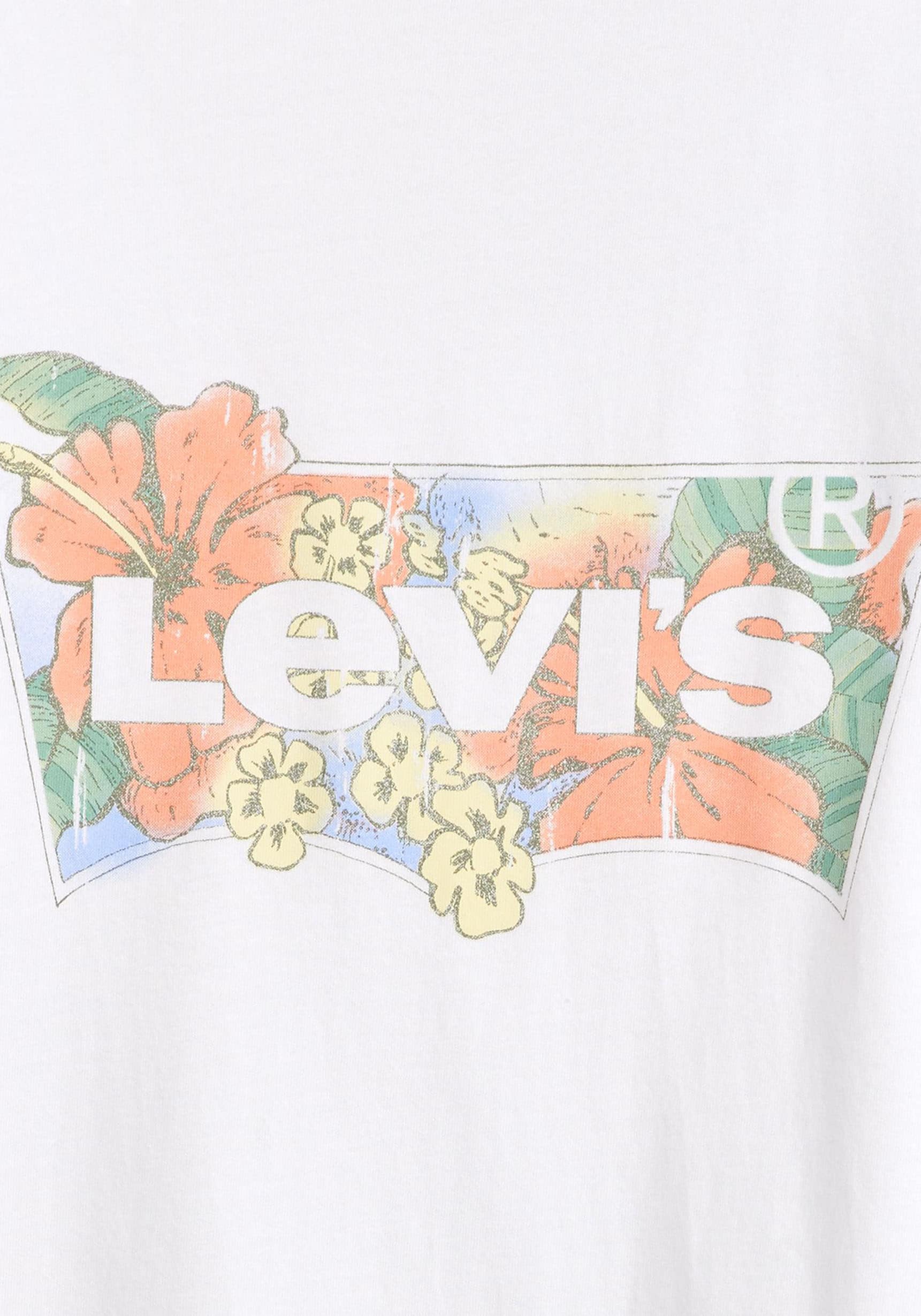 Levi's® Plus T-Shirt, mit floralem Batwing-Logodruck
