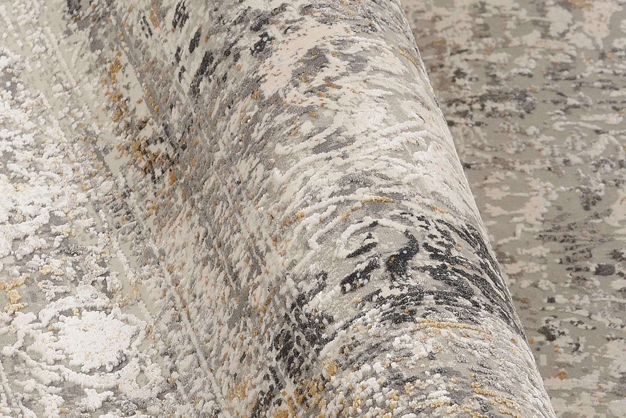OCI DIE TEPPICHMARKE Teppich »BESTSELLER CAVA«, rund, 8 mm Höhe, Glanz Viskose, Hoch Tief Struktur, mit Fransen, Wohnzimmer
