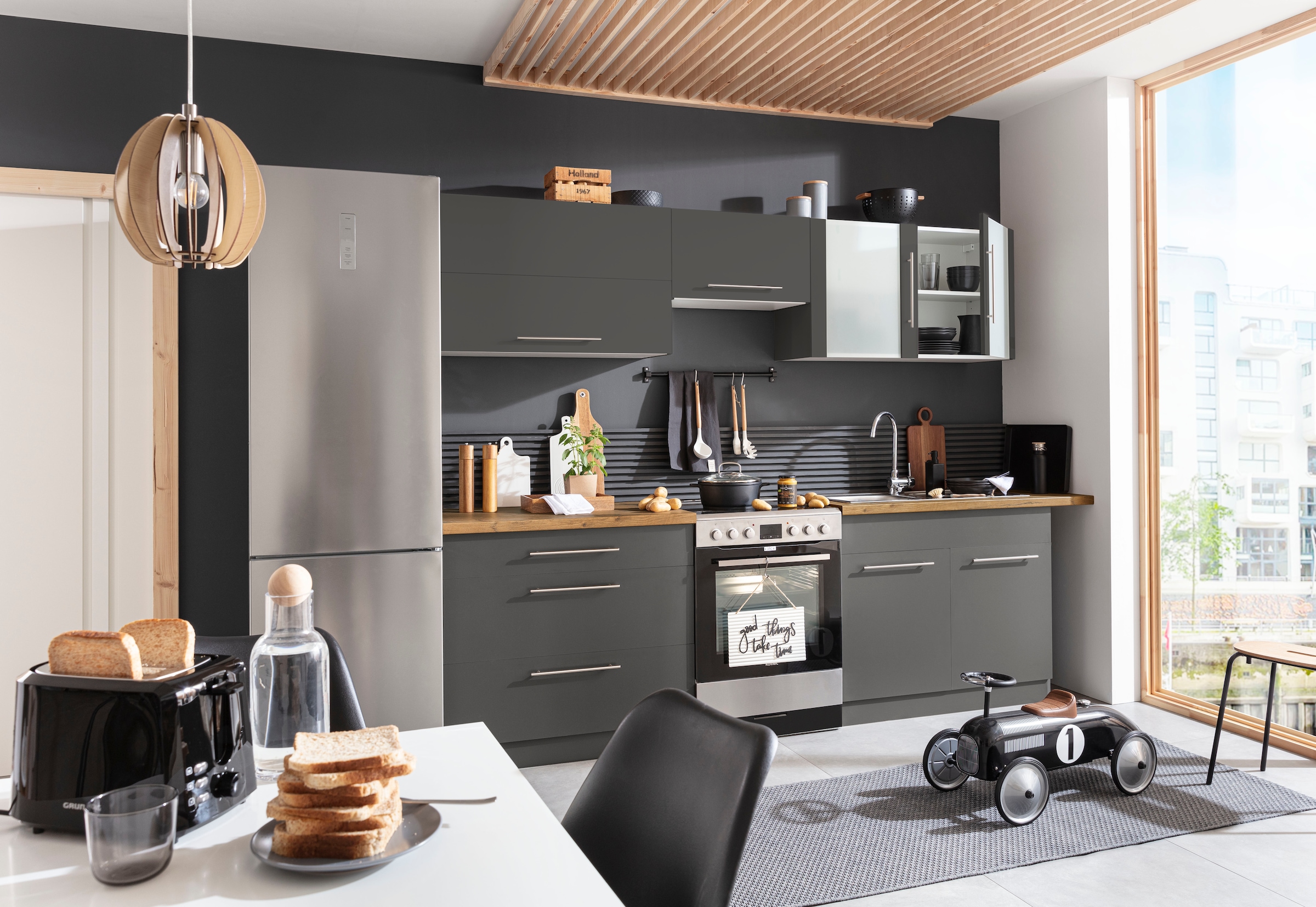 wiho Küchen Faltlifthängeschrank »Unna«, 90 cm breit, mit Soft Close Funktion
