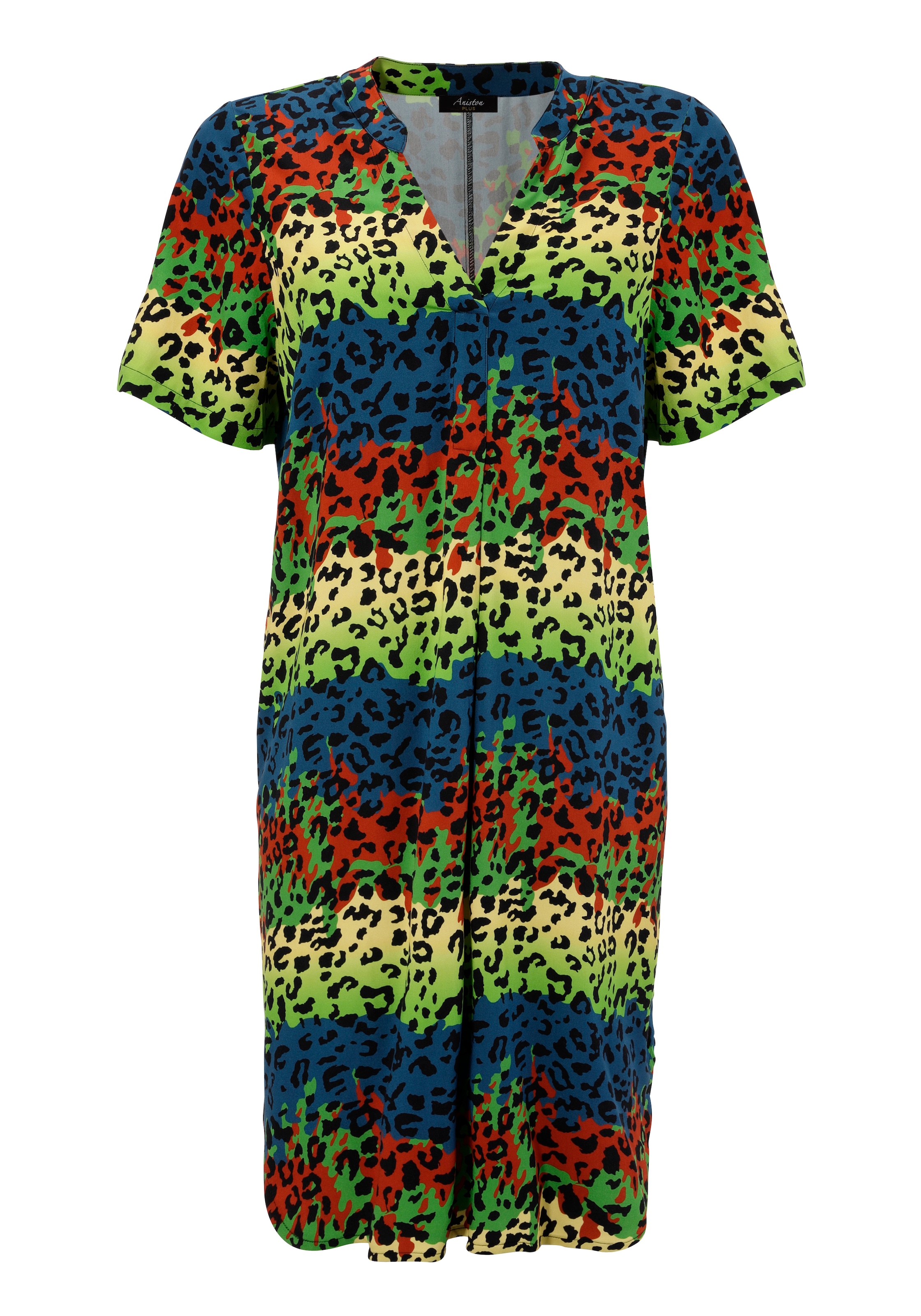 Aniston PLUS Blusenkleid, mit farbenfrohem Animal-Print