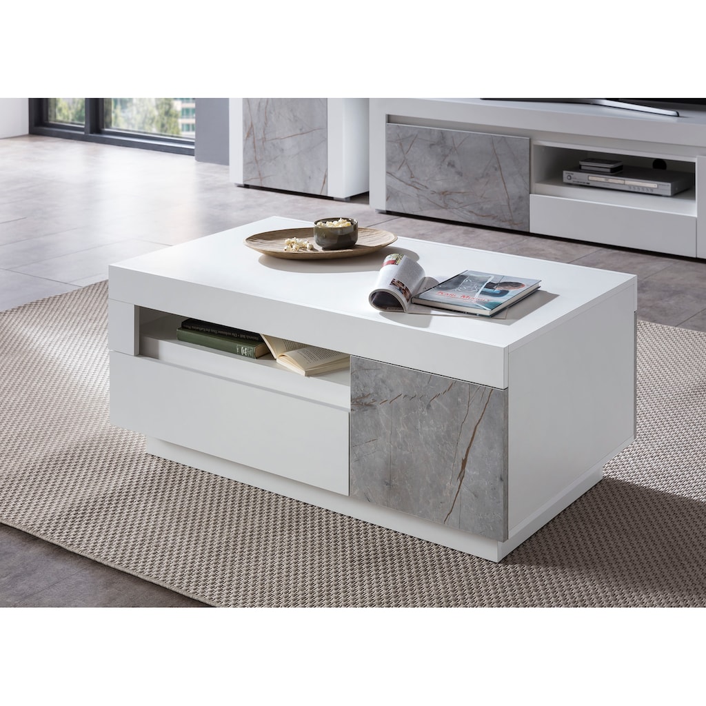 Home affaire Couchtisch »Stone Marble«, Marmor-Optik Dekor, zwei verschiedene Farbvarianten, Breite 100 cm