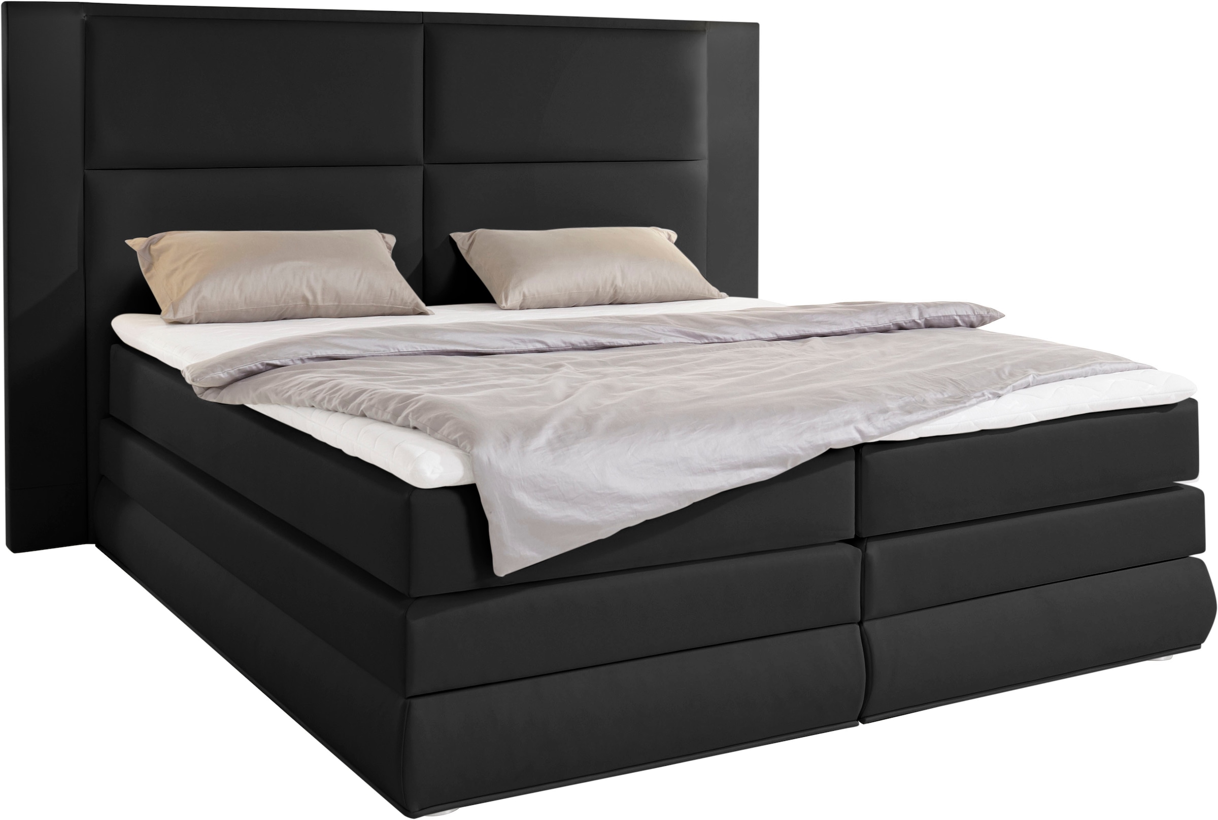 COLLECTION AB Boxspringbett Copenhagen, inklusive Bettkasten und Topper, wahlweise mit LED-Beleuchtung