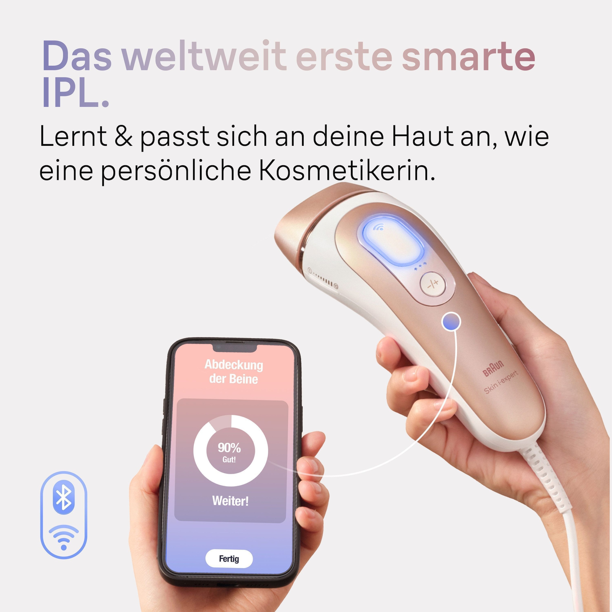 Braun IPL-Haarentferner »Smart Skin i·expert PL7147«, 2 Aufsätze für Gesicht & Körper, Venus Rasierer & Aufbewahrungstasche