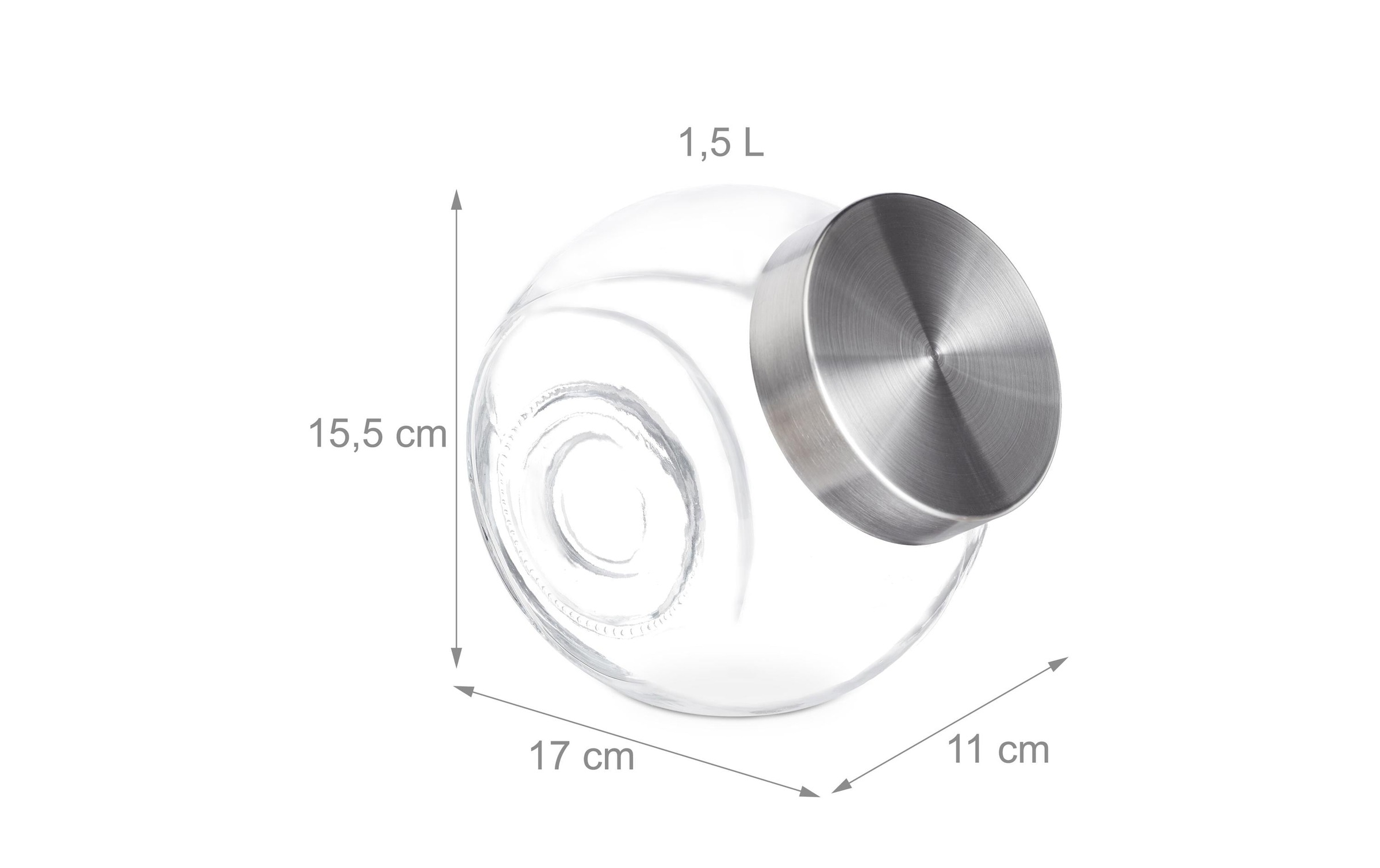 relaxdays Vorratsglas »6er Set, 1,5 L«, (1 tlg.)