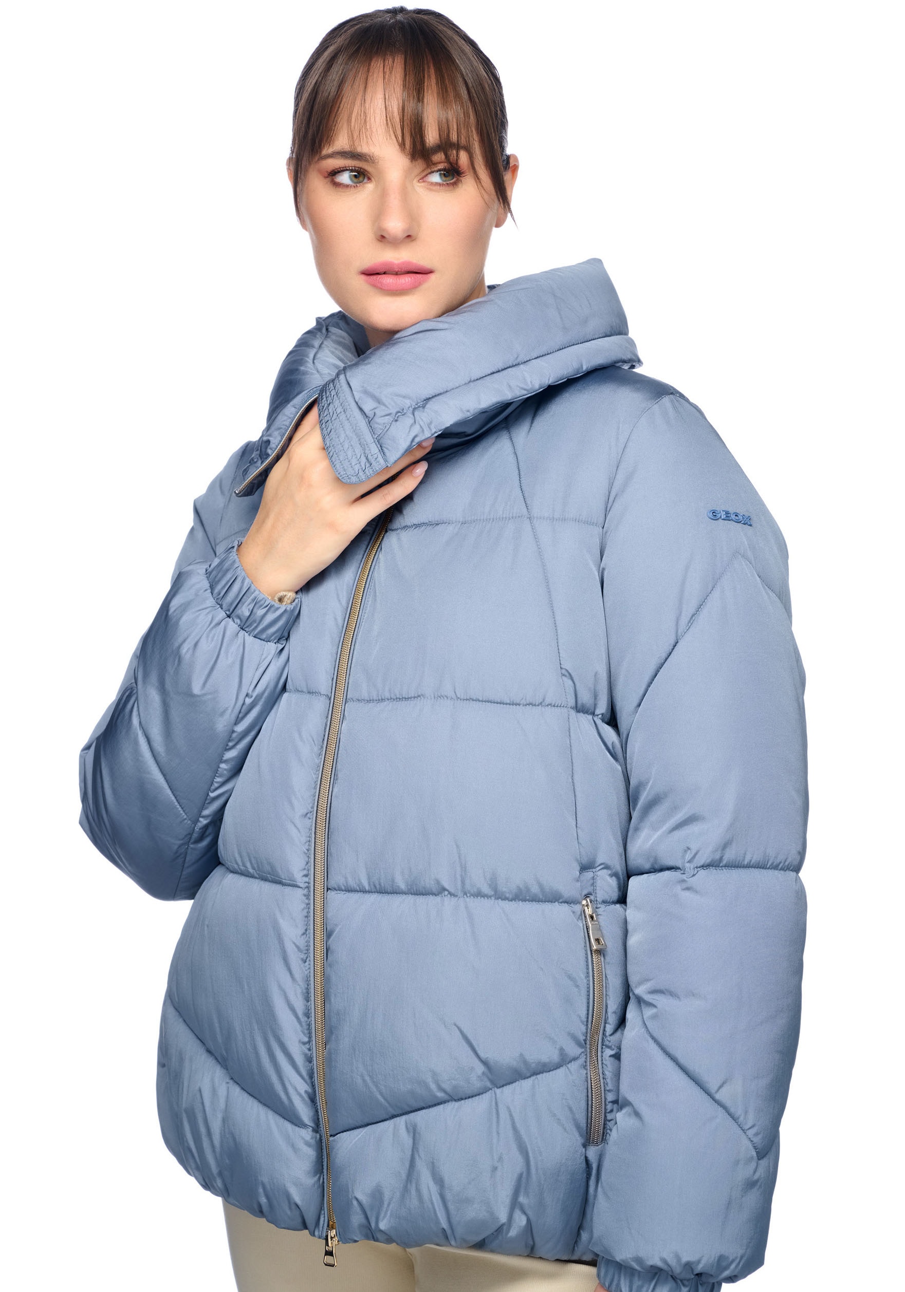 Geox Steppjacke »DAMIANA«, mit hoch schliessendem Kragen, 2-Wege-Reissverschluss