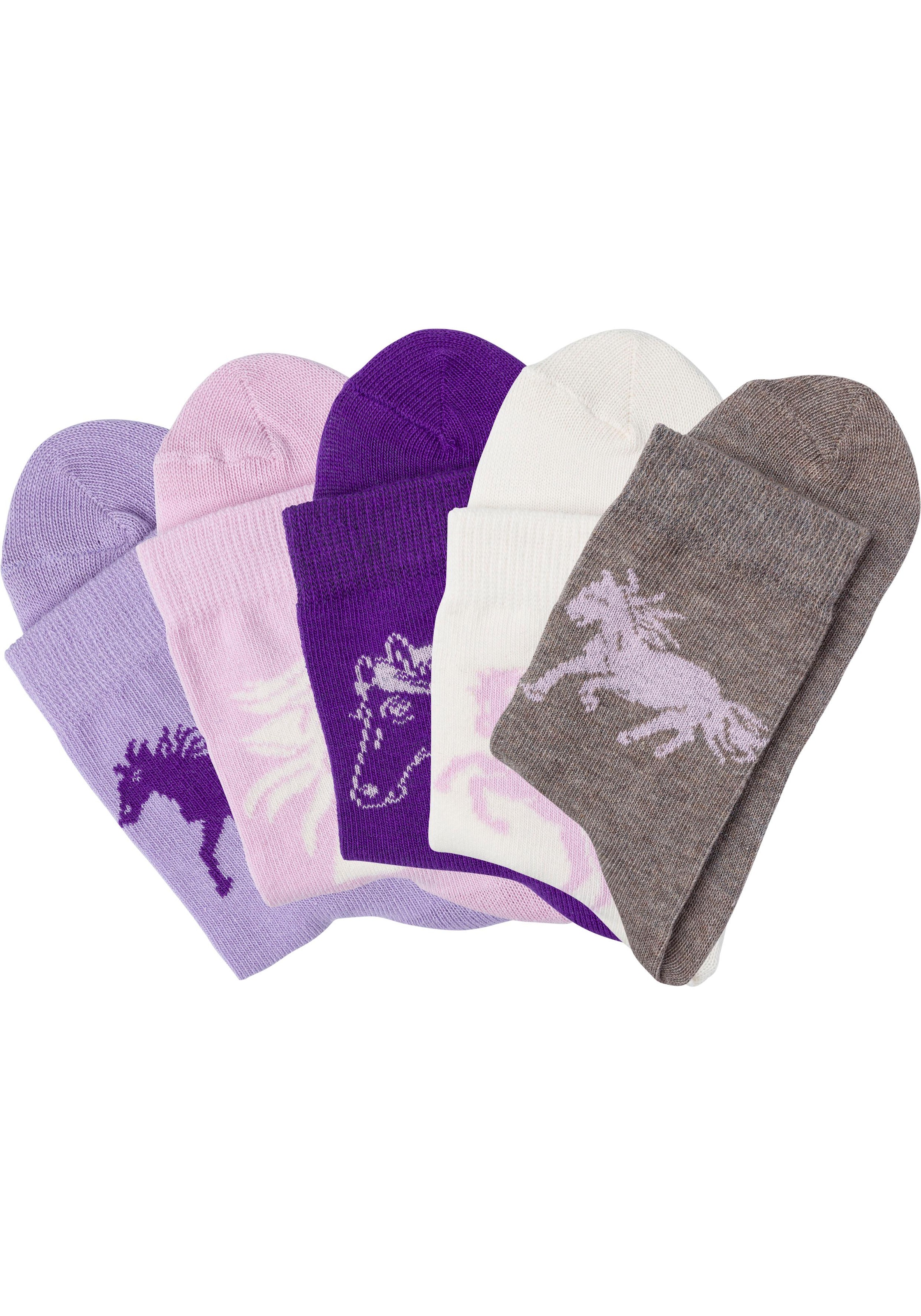 H.I.S Socken, (Packung, 5 Paar), mit Pferdemotiven