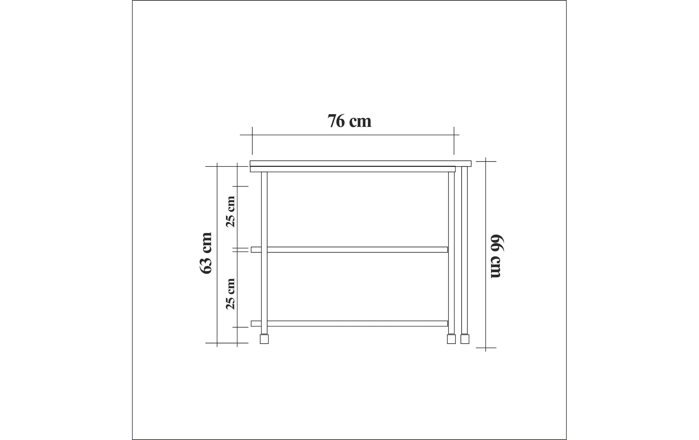 WOODY FASHION Beistelltisch »Melin 70 x 30 x 63 cm, Braun«