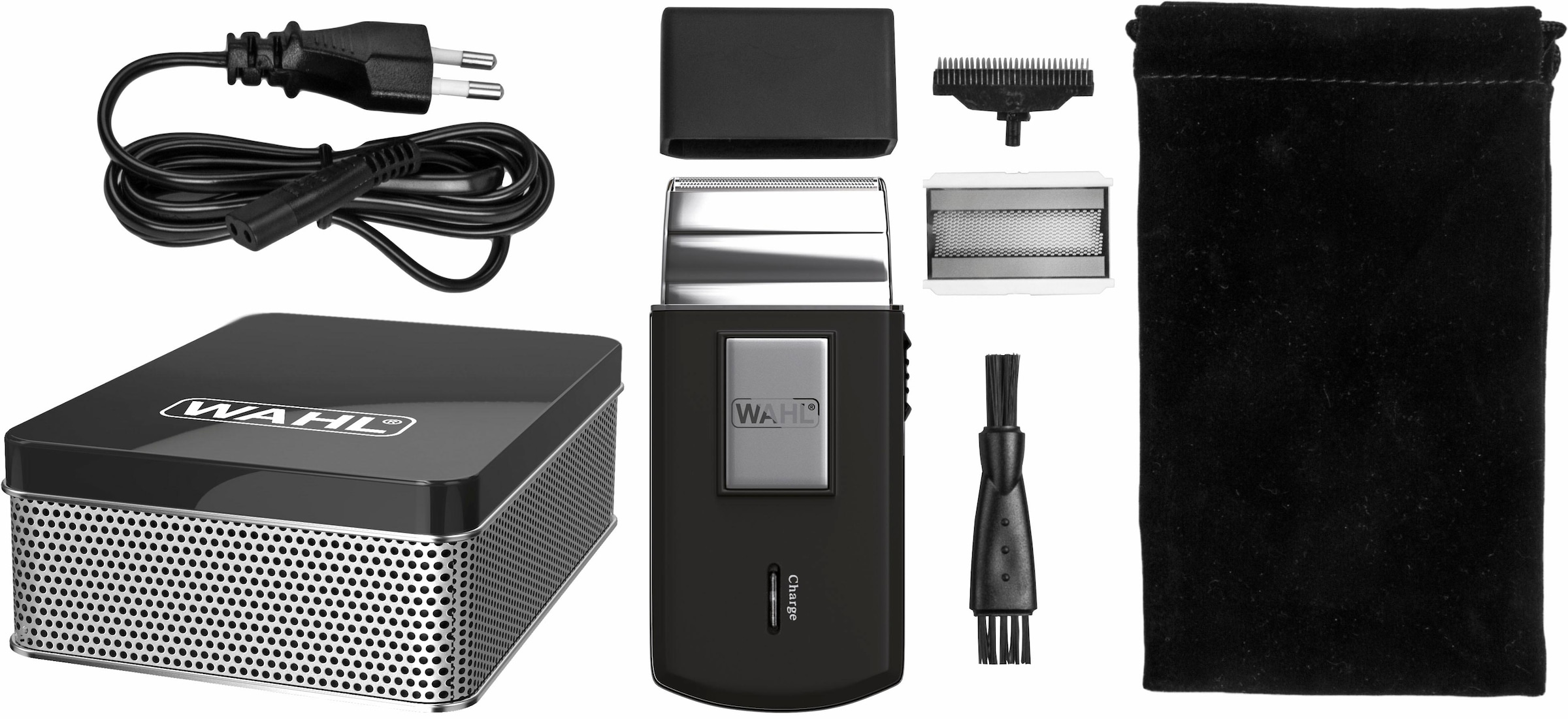 Wahl Elektrorasierer »Travel Shaver«, 8 St. Aufsätze, Kompaktes Design, LED-Ladenanzeige