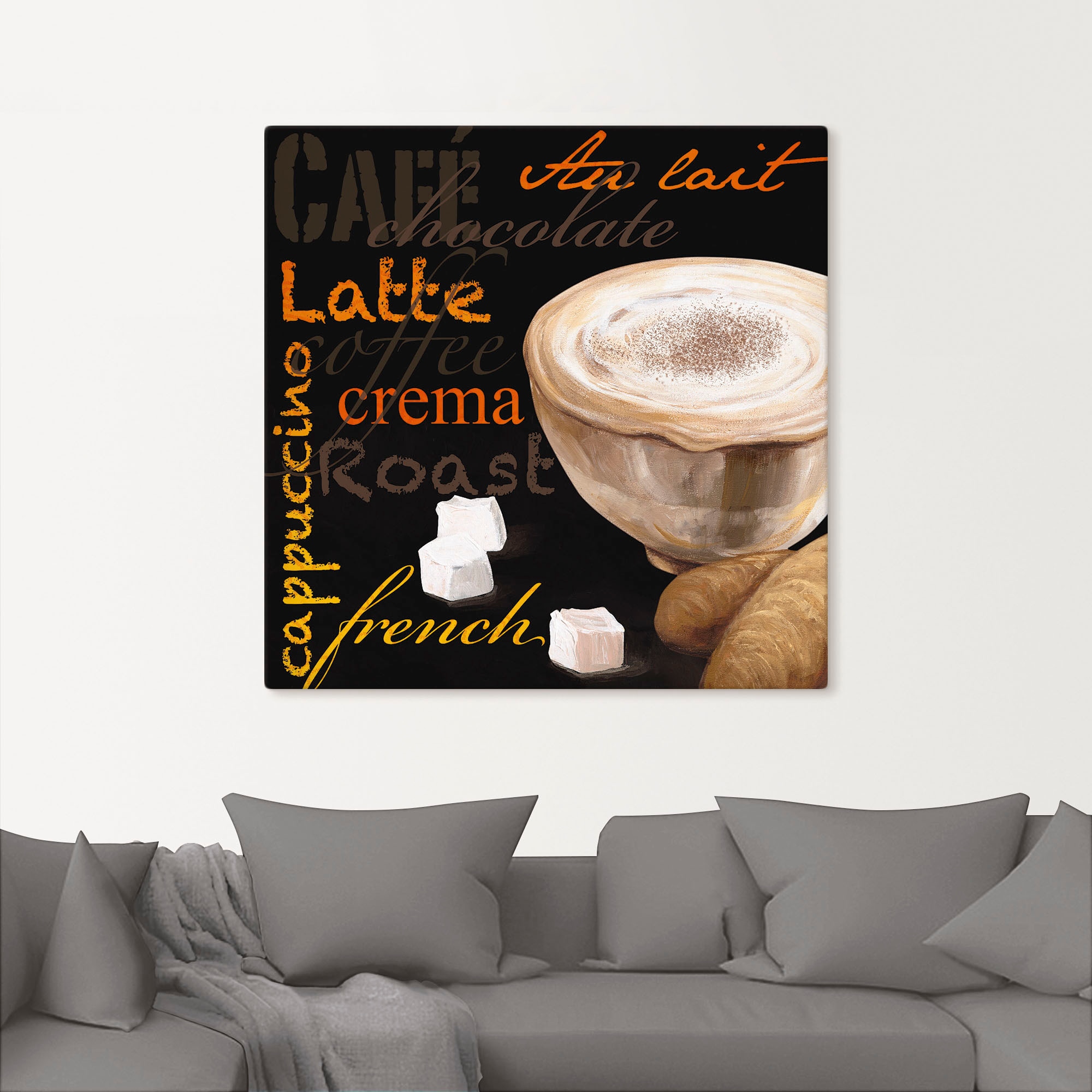 Artland Wandbild »Cappuccino - kaufen online als Alubild, Kaffee Jelmoli-Versand versch. oder Poster Kaffee«, in Grössen Bilder, Leinwandbild, Wandaufkleber St.), | (1