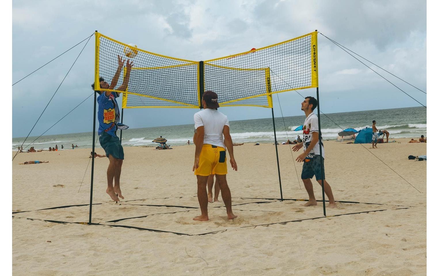 Crossnet distributed by Hammer Volleyballnetz »Crossnet Schwarz/Gelb«