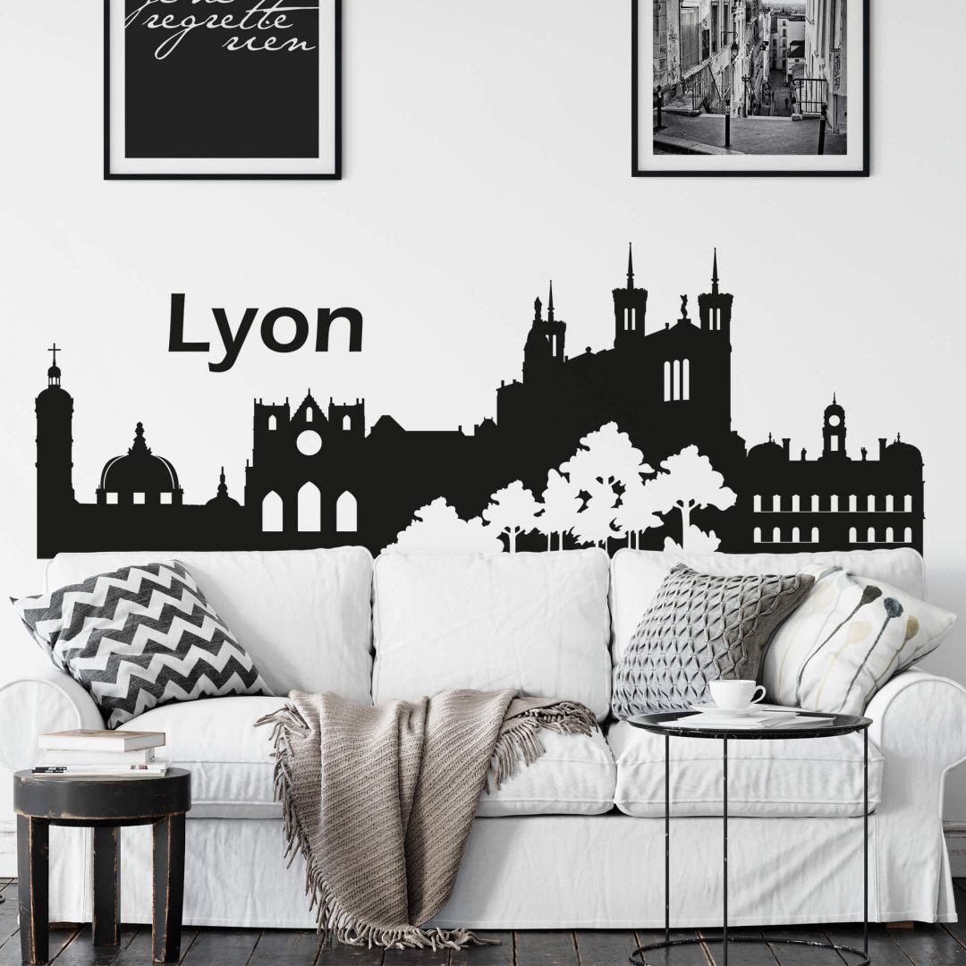 Wall-Art Wandtattoo »XXL Stadt | (1 kaufen Lyon online Jelmoli-Versand St.) Skyline 120cm«