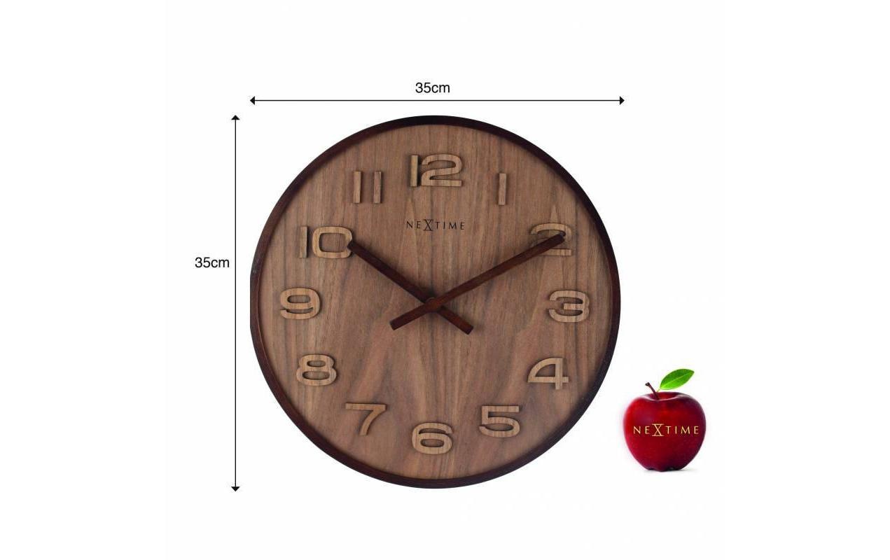 NEXTIME Wanduhr »Wanduhr Wood Wood Big«