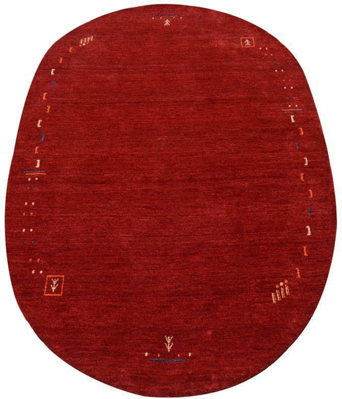 morgenland Wollteppich »GABBEH FEIN FENTH«, oval, 18 mm Höhe, reine Schurwolle bunte Bordüre, Wohnzimmer