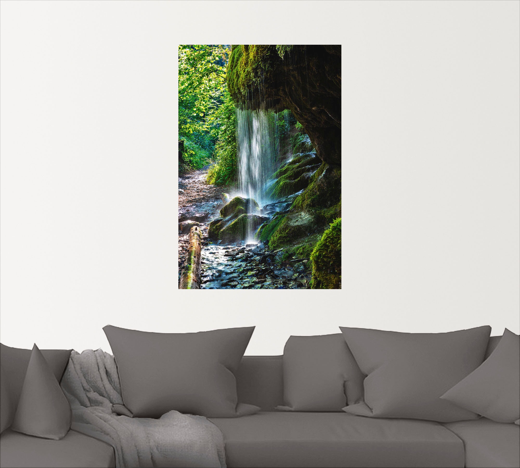 versch. Alubild, »Moosbedeckter Poster Wandbild Grössen Wasserfall«, (1 | Jelmoli-Versand St.), online oder shoppen Leinwandbild, Wandaufkleber Artland Wasserfallbilder, als in