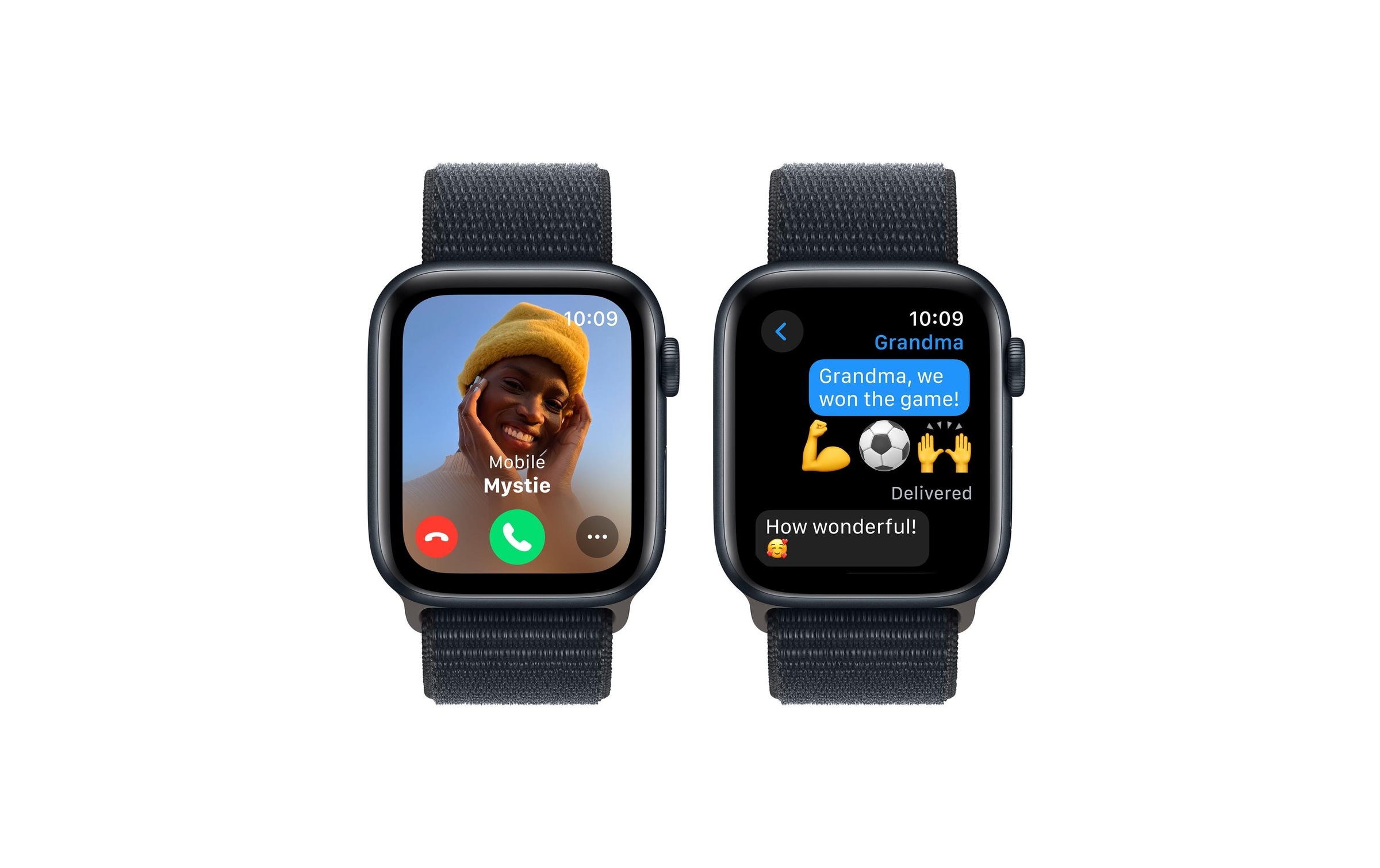Apple Watch SE (2024), 44 mm, GPS, Sport Loop, Mitternacht