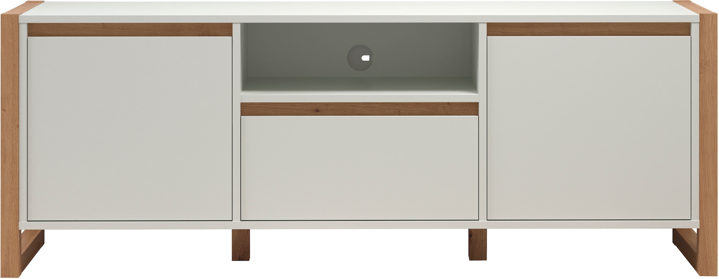 andas Lowboard »Drammen«, TV Schrank, hellbraun / weiss, matt, Breite 150 cm