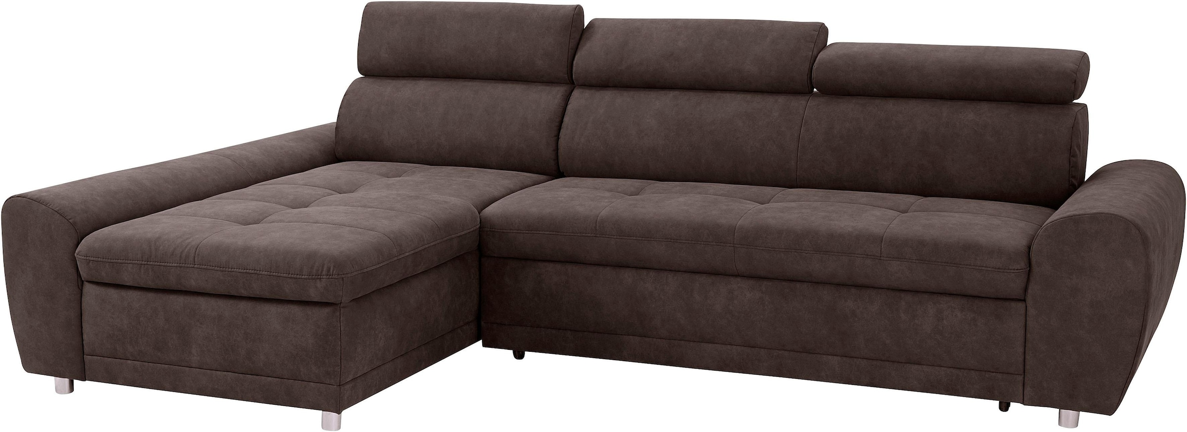 sit&more Ecksofa »Riva L-Form«, inklusive Kopteilverstellung, wahlweise mit Bettfunktion